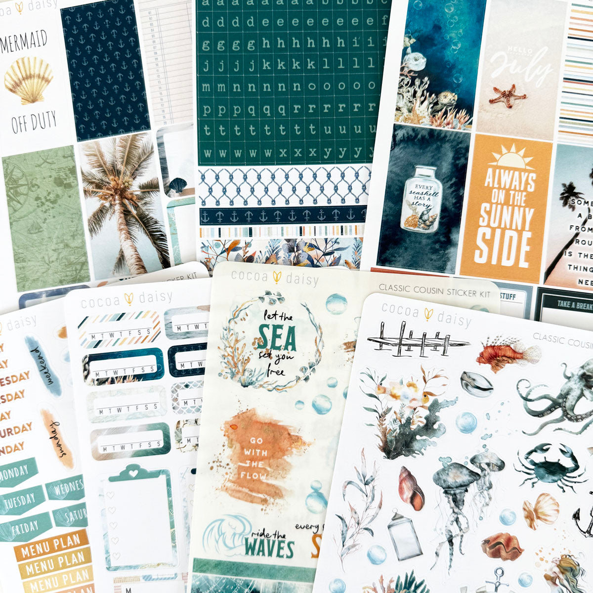 Into The Blue Classic Cousin Sticker Kit July 2024