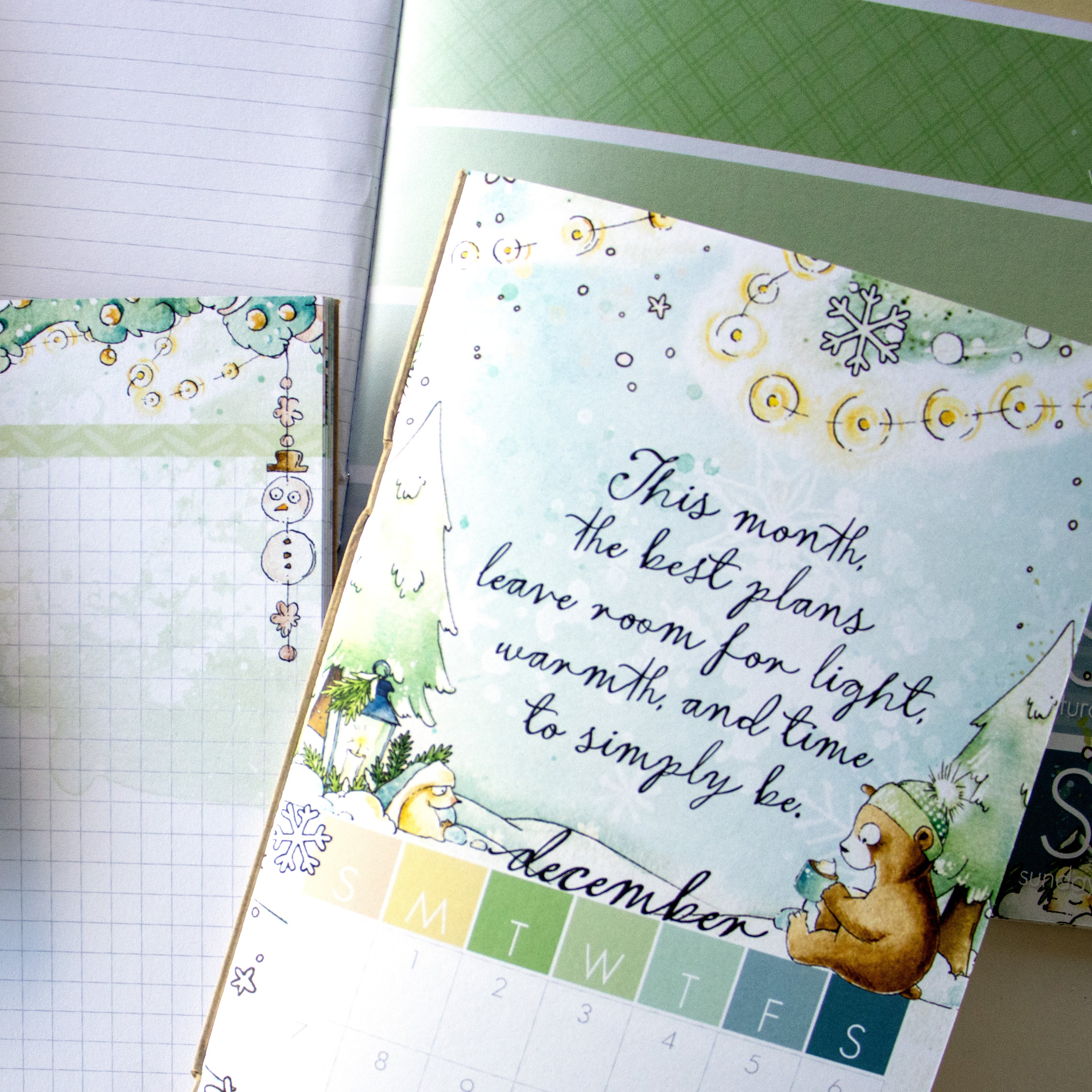 Snow Day Society Inserts or notebook Only - Choose your size - December 2025