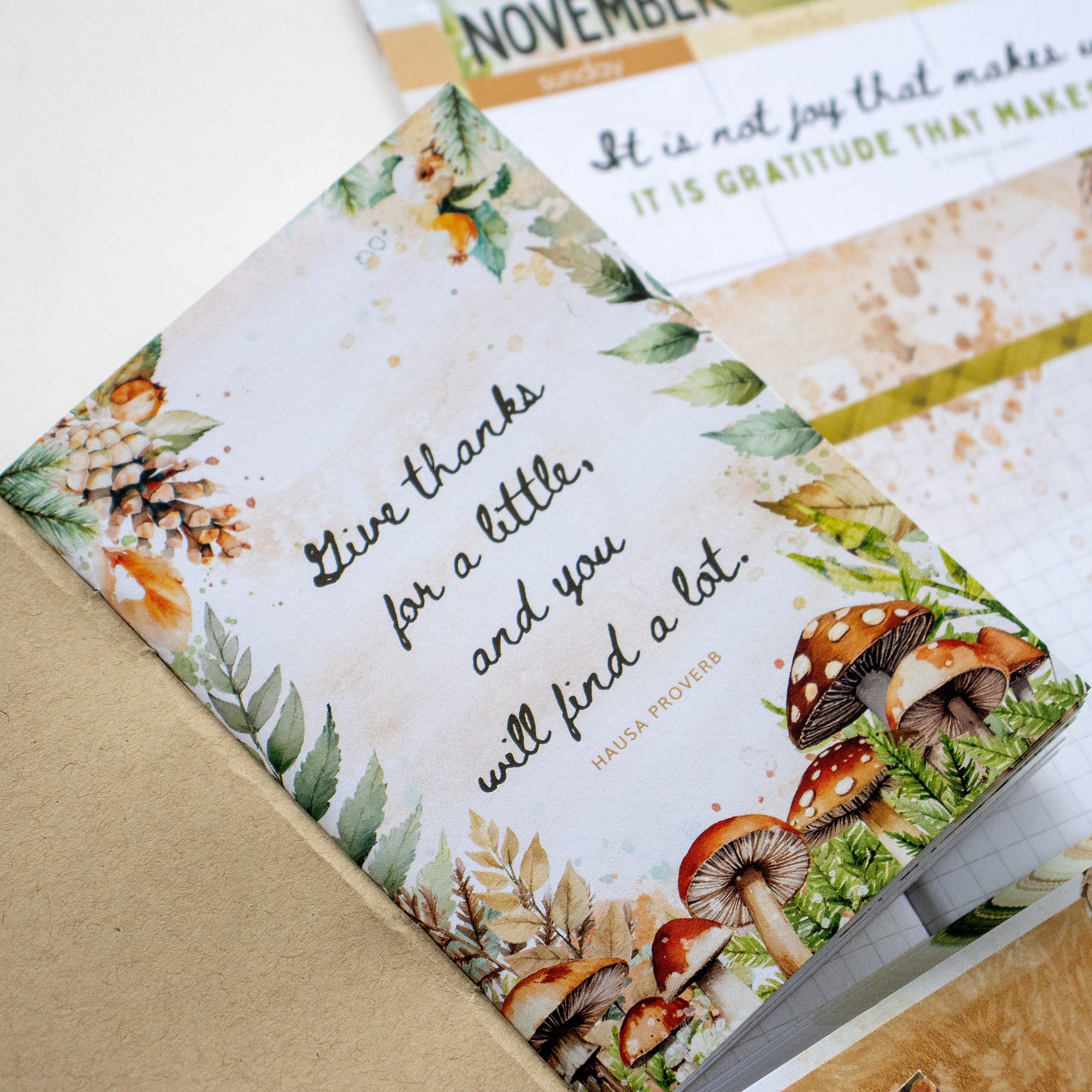 Moss & Mirth Inserts or notebook Only - Choose your size - November 2025