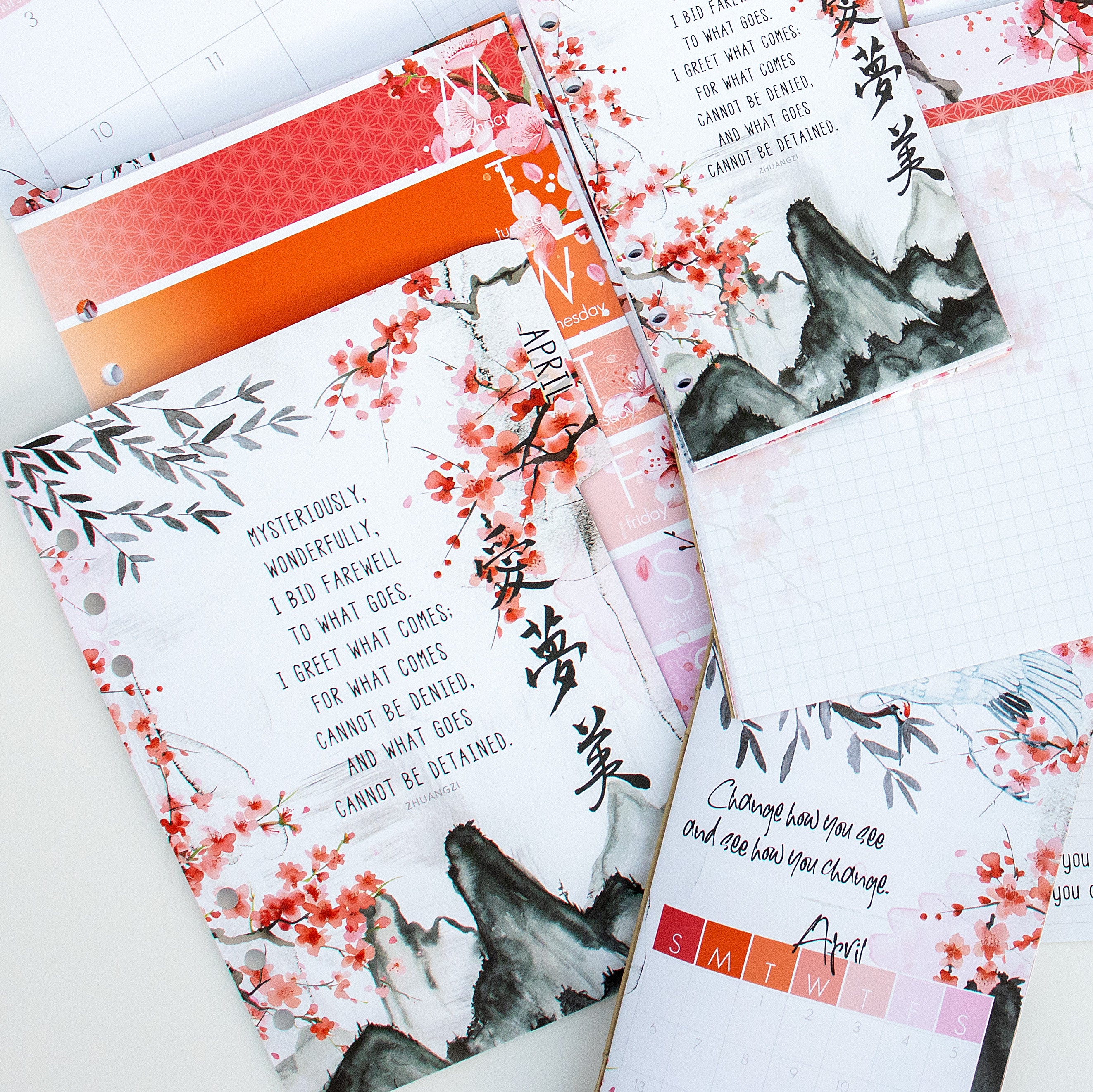 Serenity Inserts or notebook Only - Choose your size - April 2025