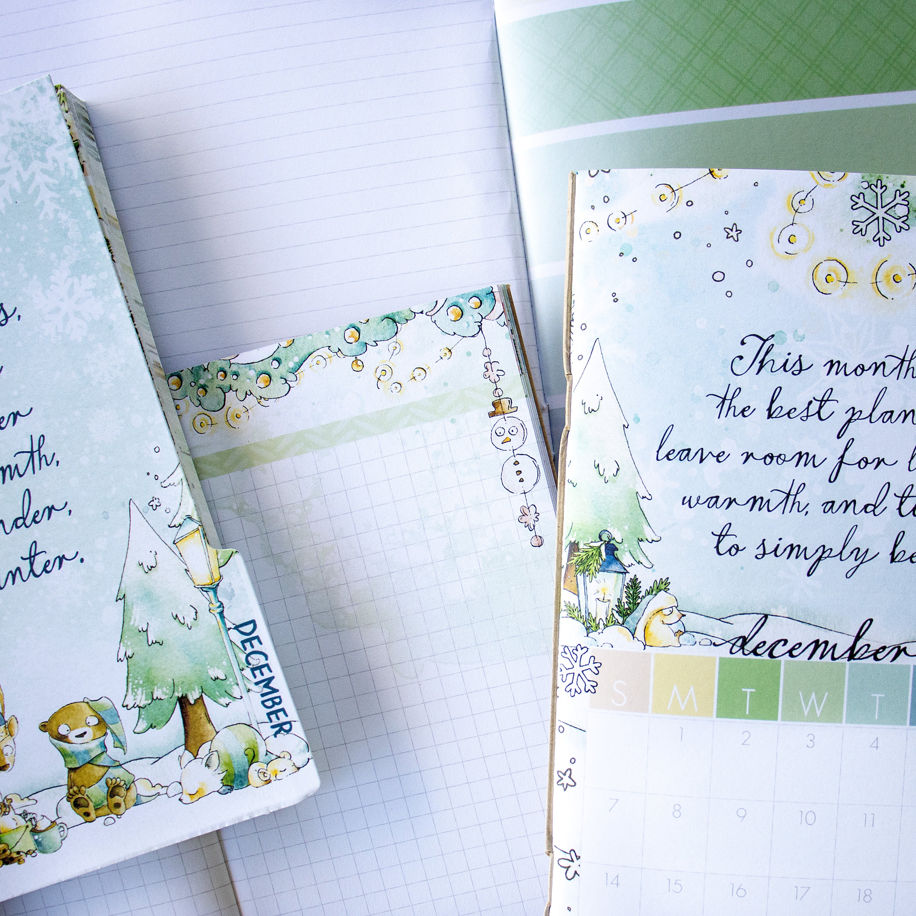 Snow Day Society Inserts or notebook Only - Choose your size - December 2025