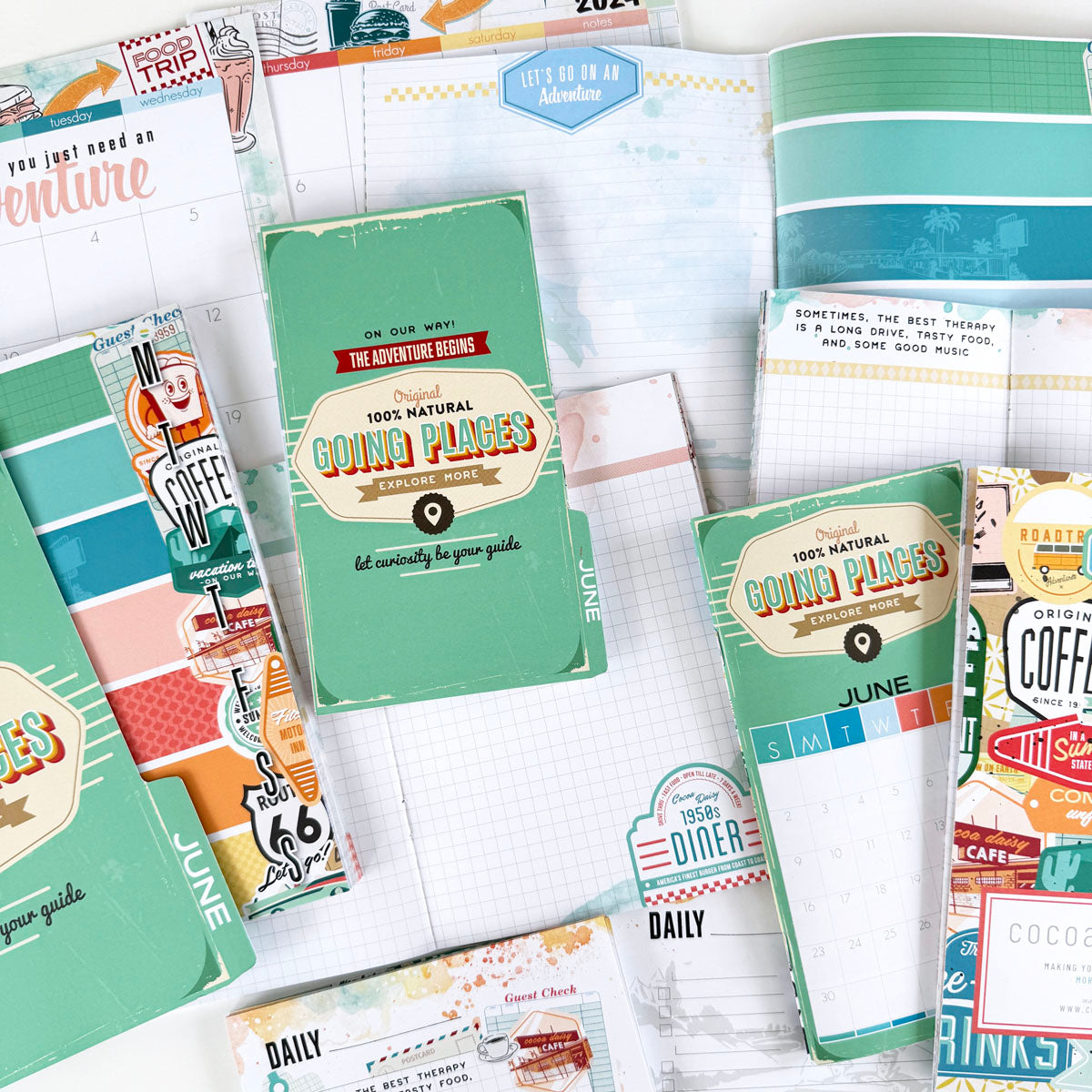 Let's Go Inserts or notebook Only Choose your size June 2024 Cocoa