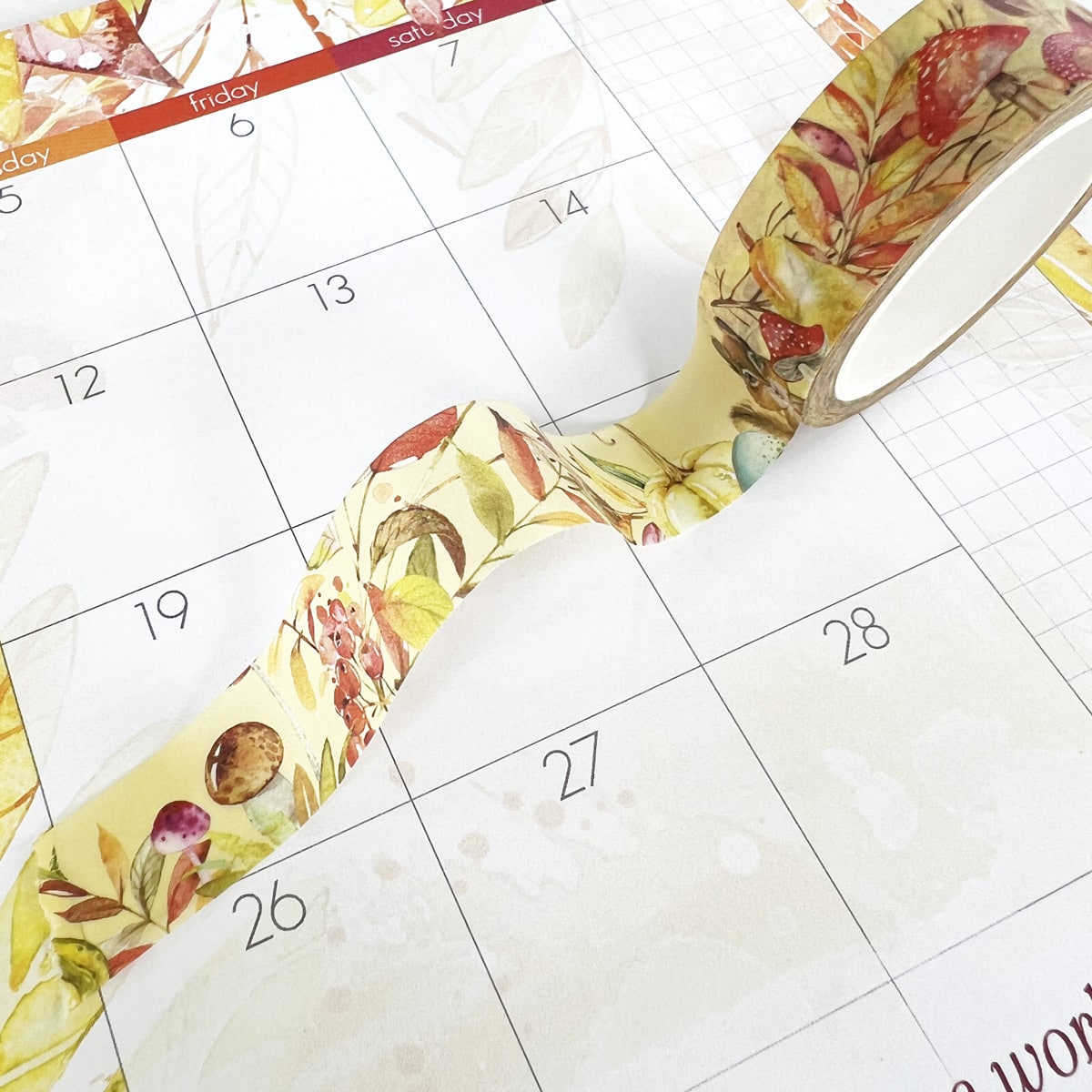 Autumn Whispers Main Planner "Squirrel" Washi October 2023