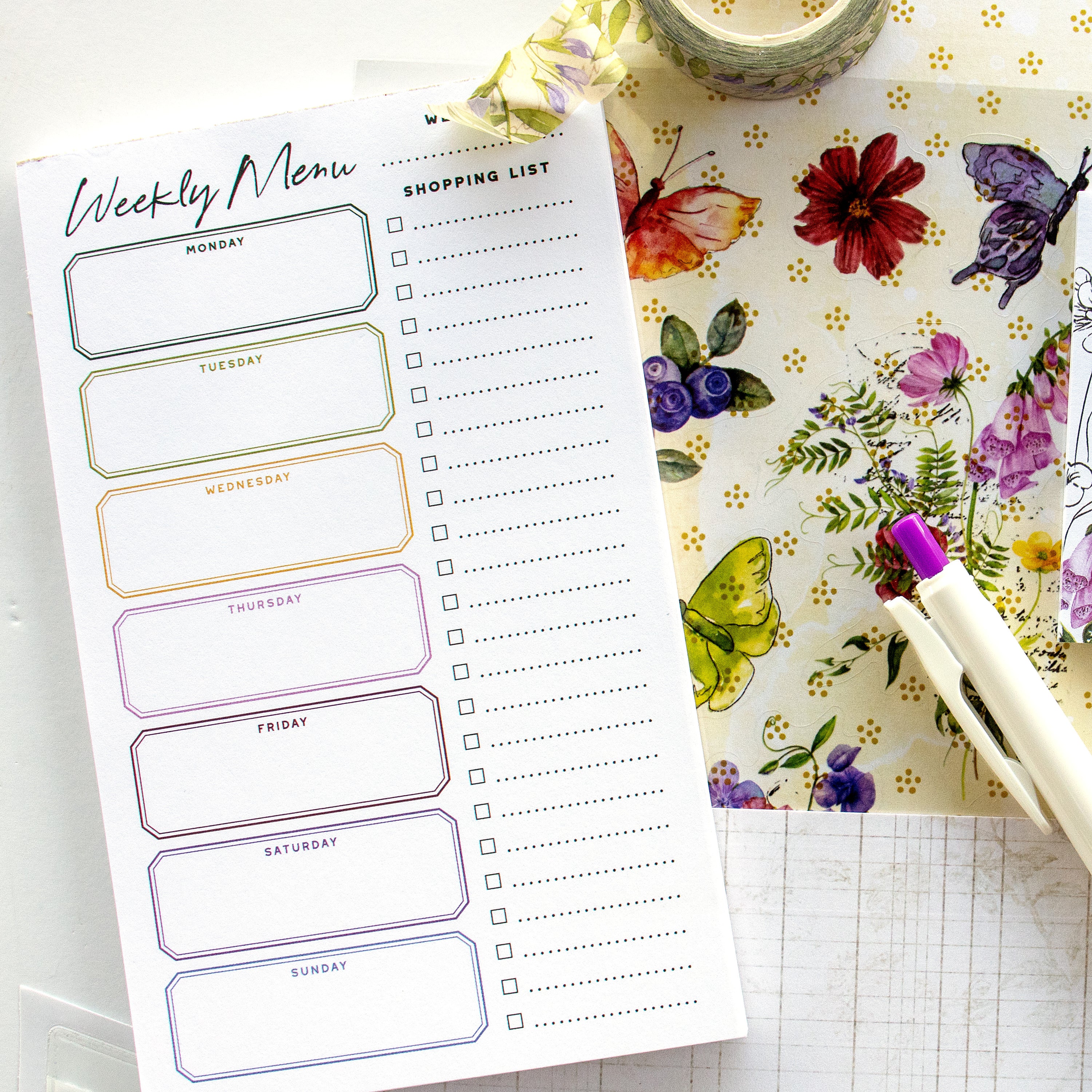 Flutterby Planner Kit - Choose your insert or notebook - August 2025