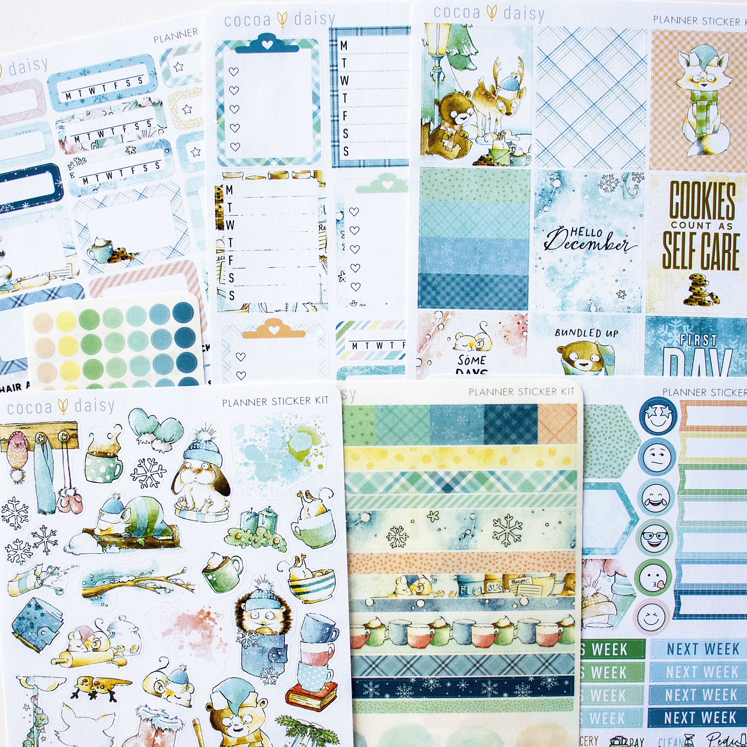 Snow Day Society Planner Stickers - December 2025