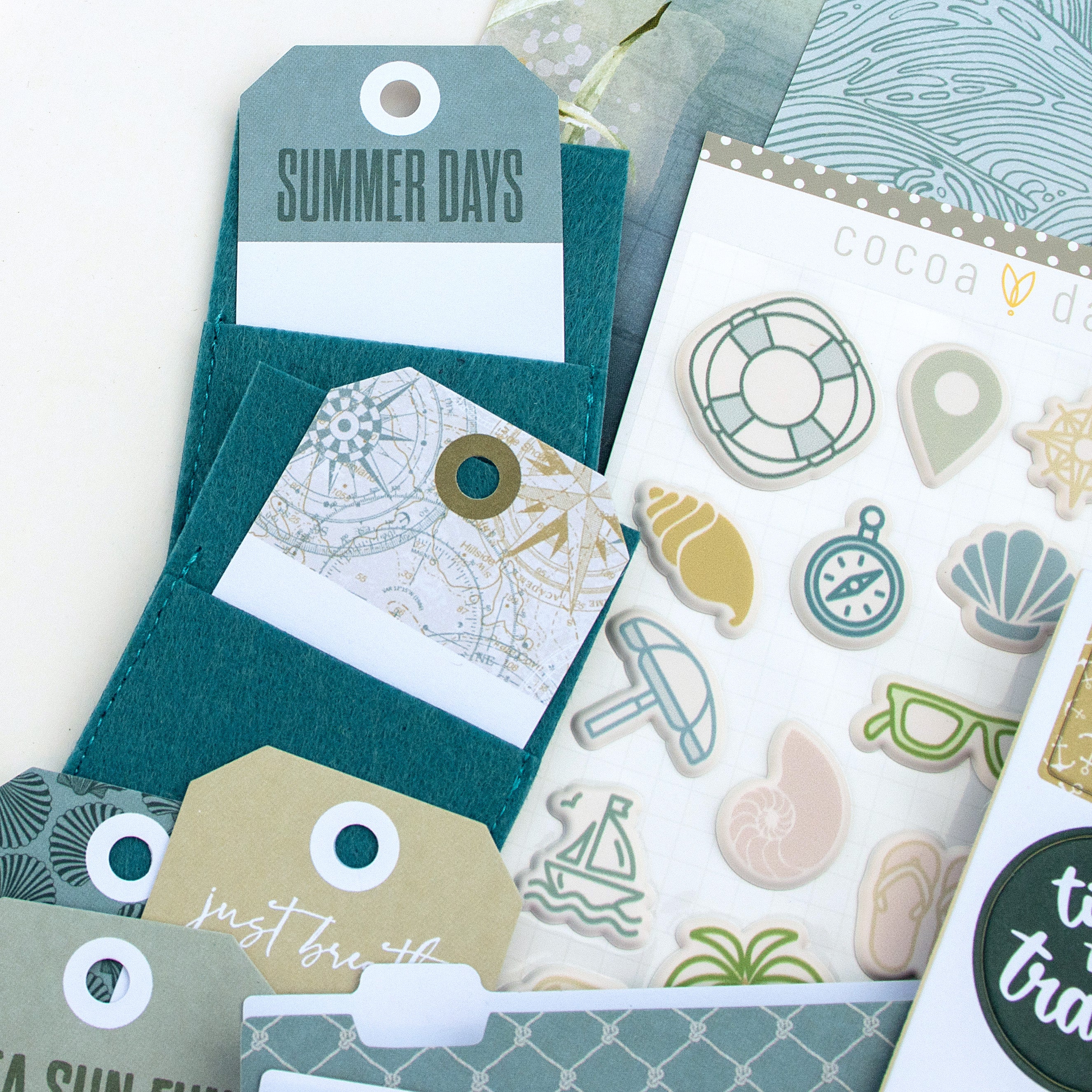 Where The Sea Dreams Scrapbooking Kit - Choose Your Add On - July 2025