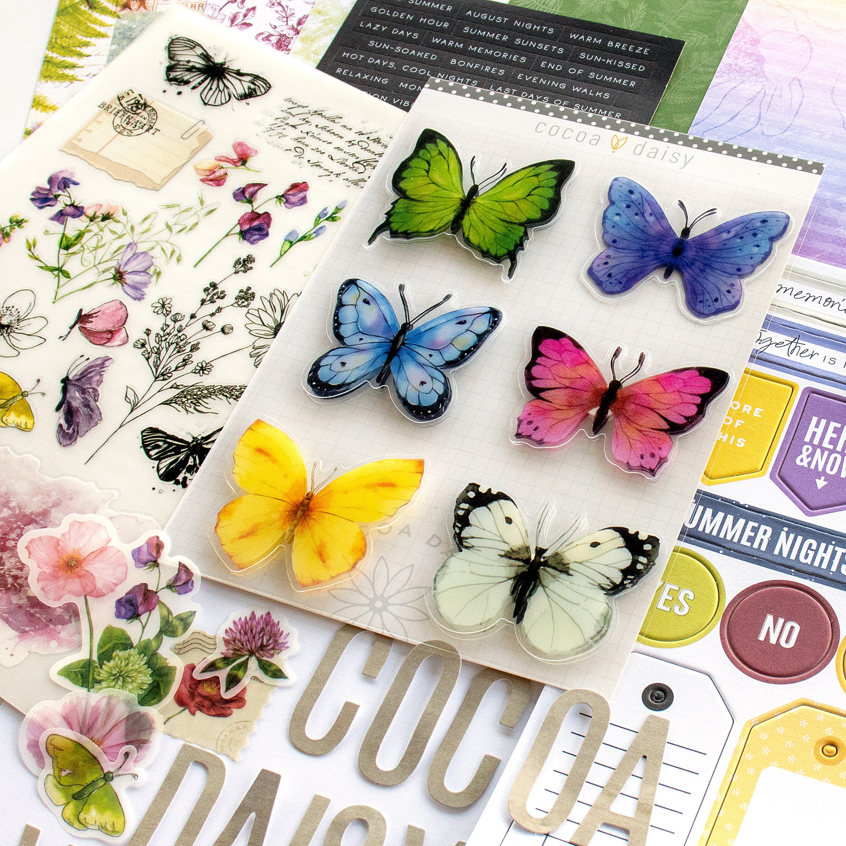 Flutterby Scrapbooking Kit - Choose Your Add On - August 2025