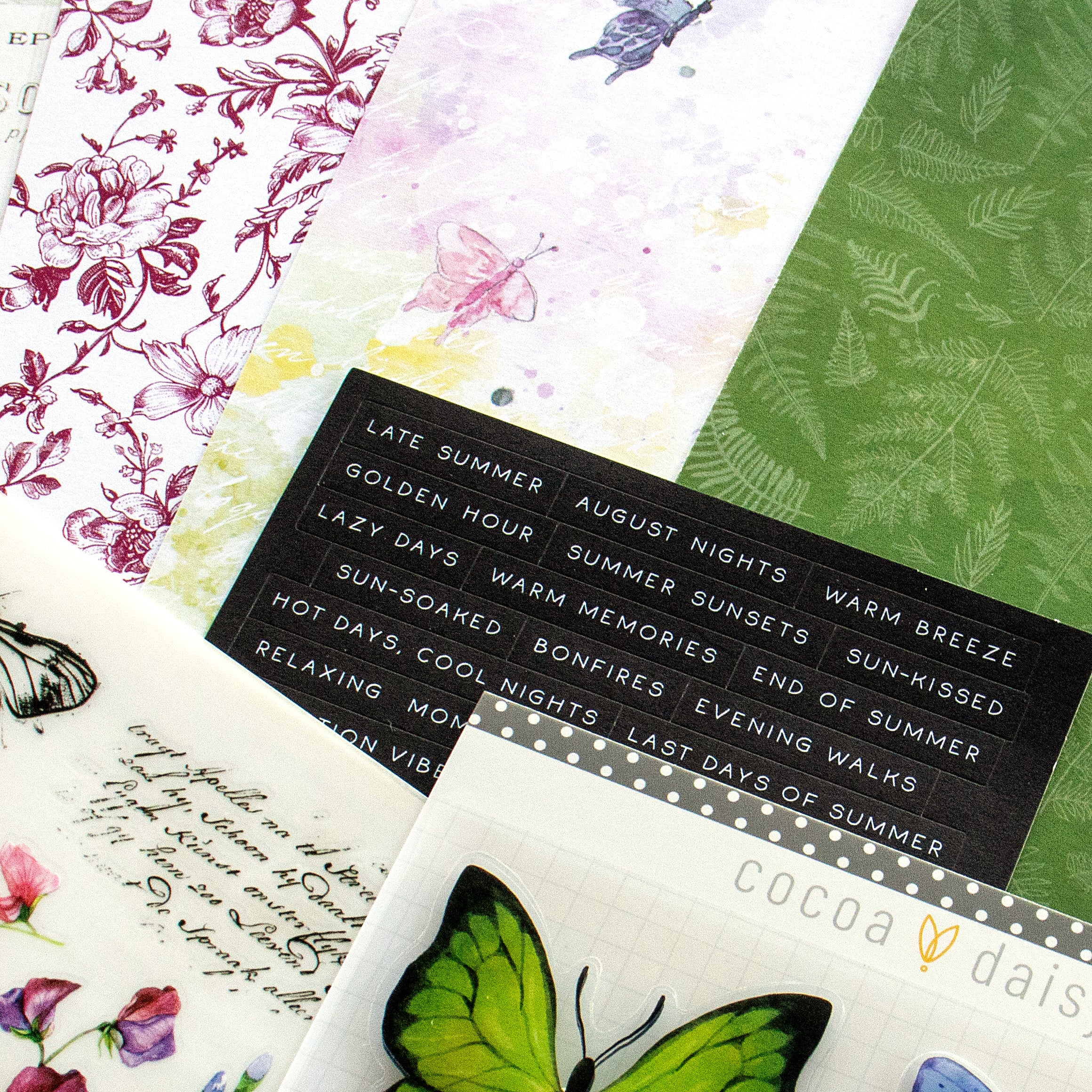 Flutterby Scrapbooking Kit - Choose Your Add On - August 2025