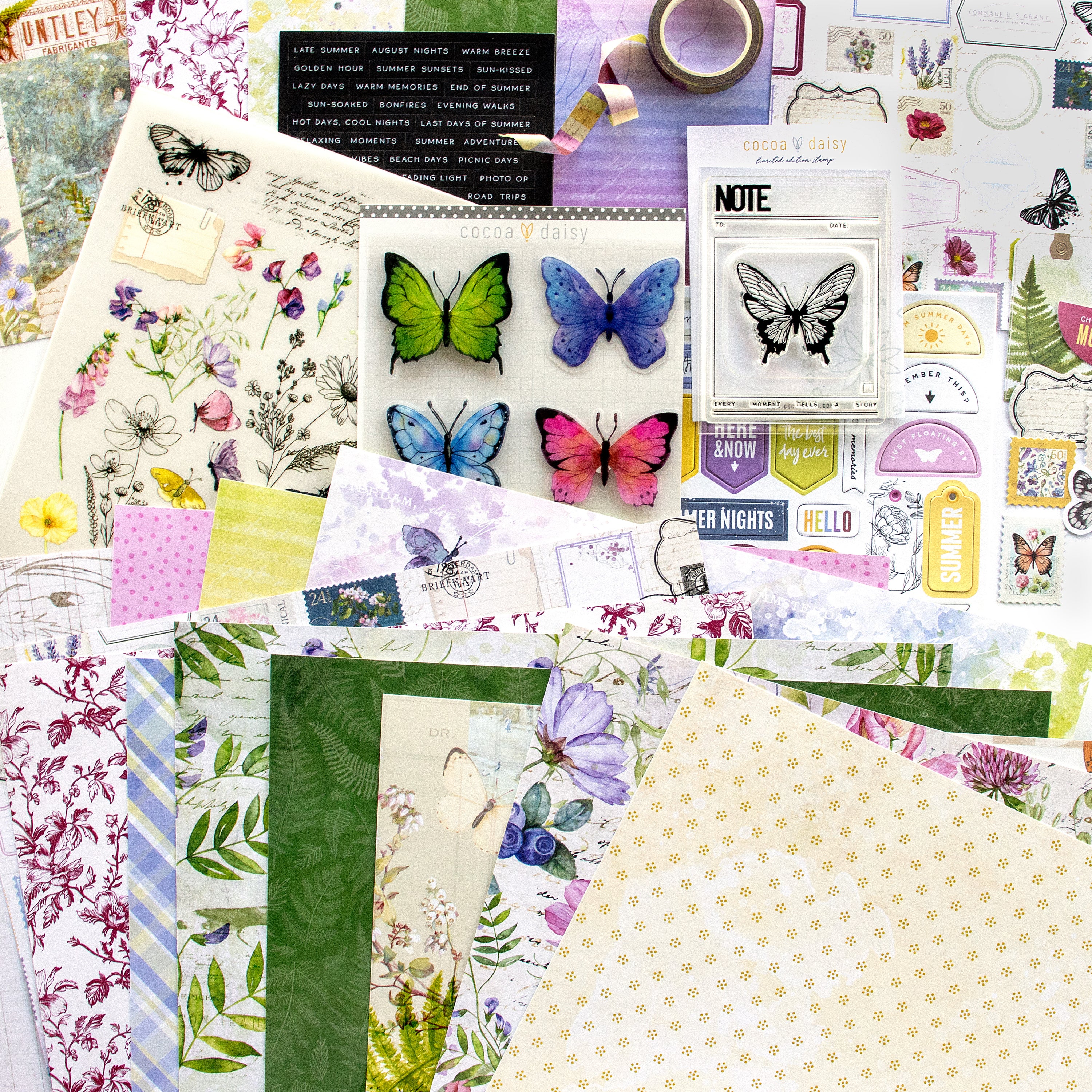 Flutterby Scrapbooking Kit - Choose Your Add On - August 2025