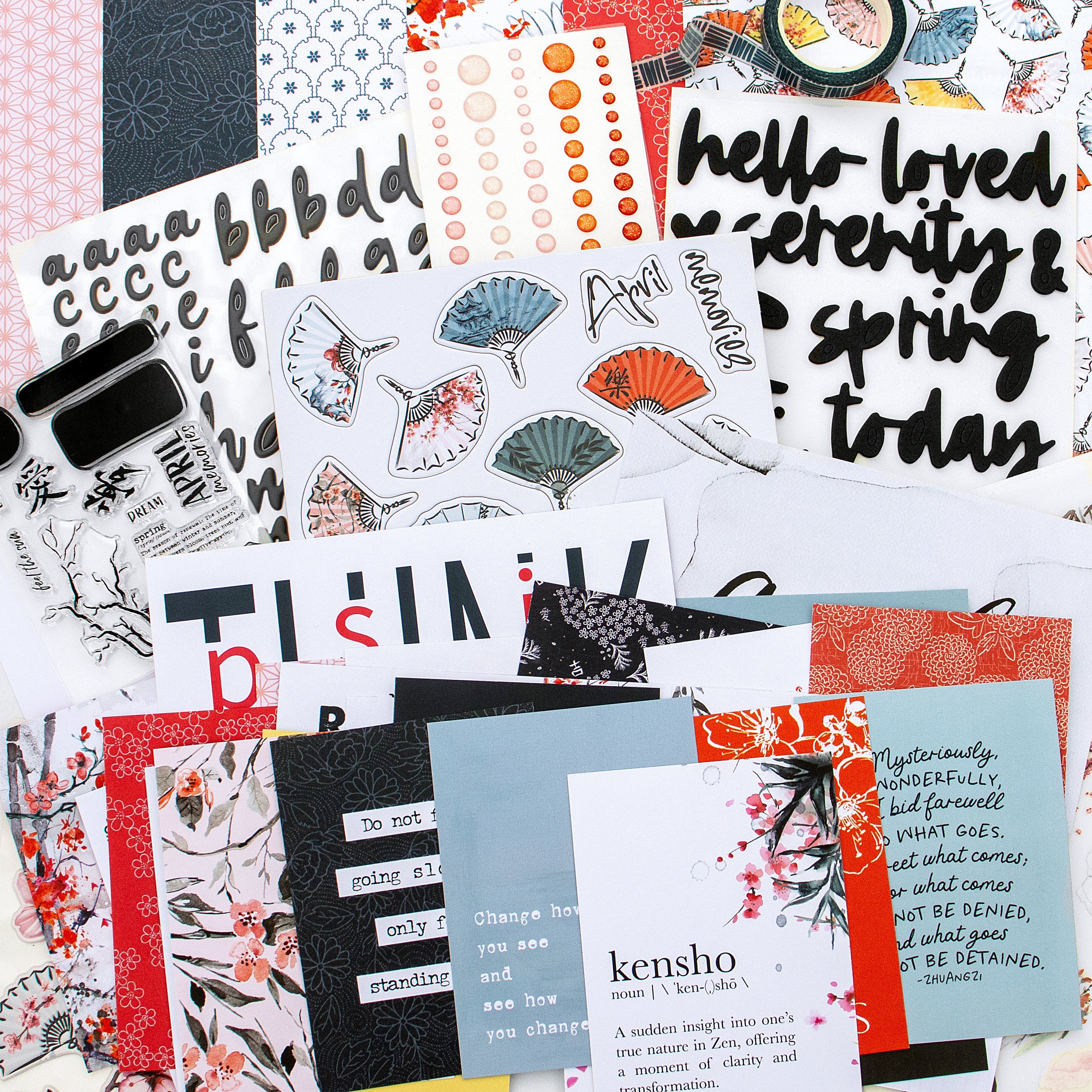 Serenity Scrapbooking Kit - Choose Your Add On - April 2025