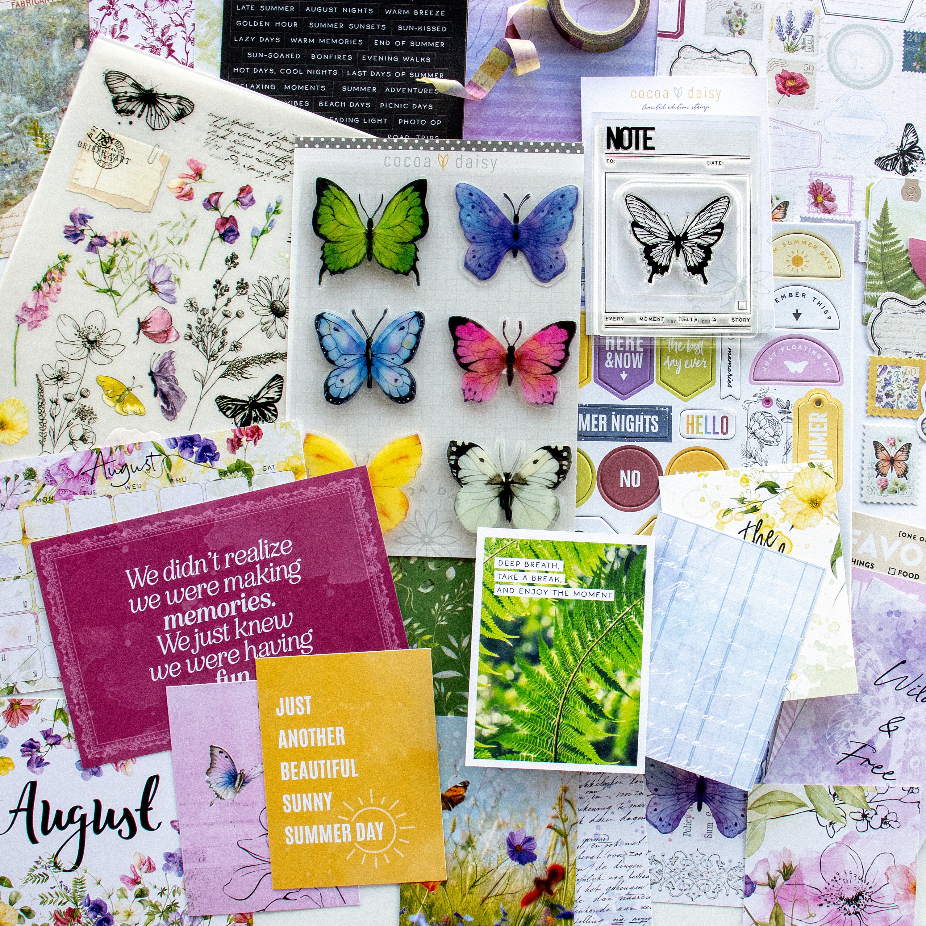 Flutterby Scrapbooking Kit - Choose Your Add On - August 2025