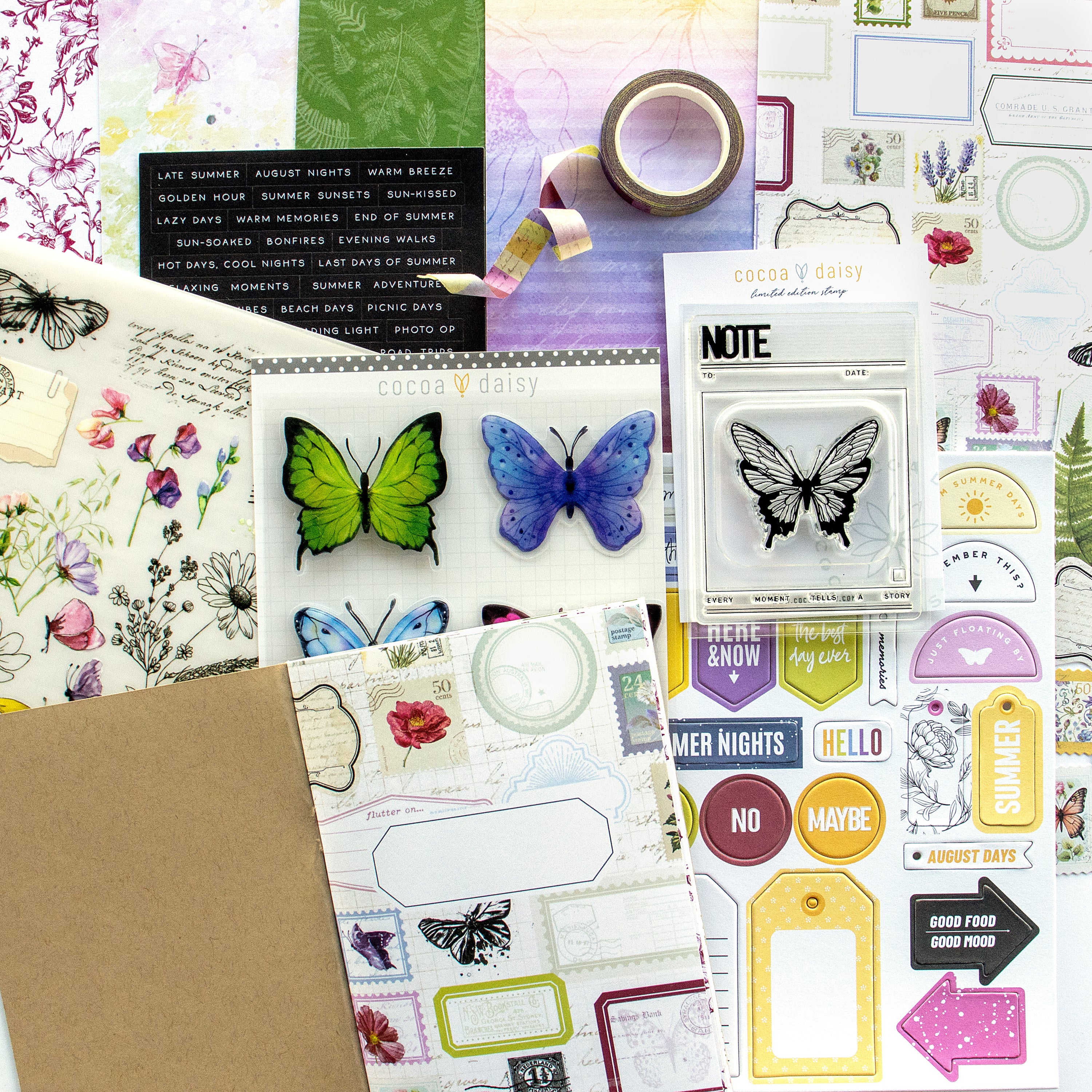Flutterby Scrapbooking Kit - Choose Your Add On - August 2025