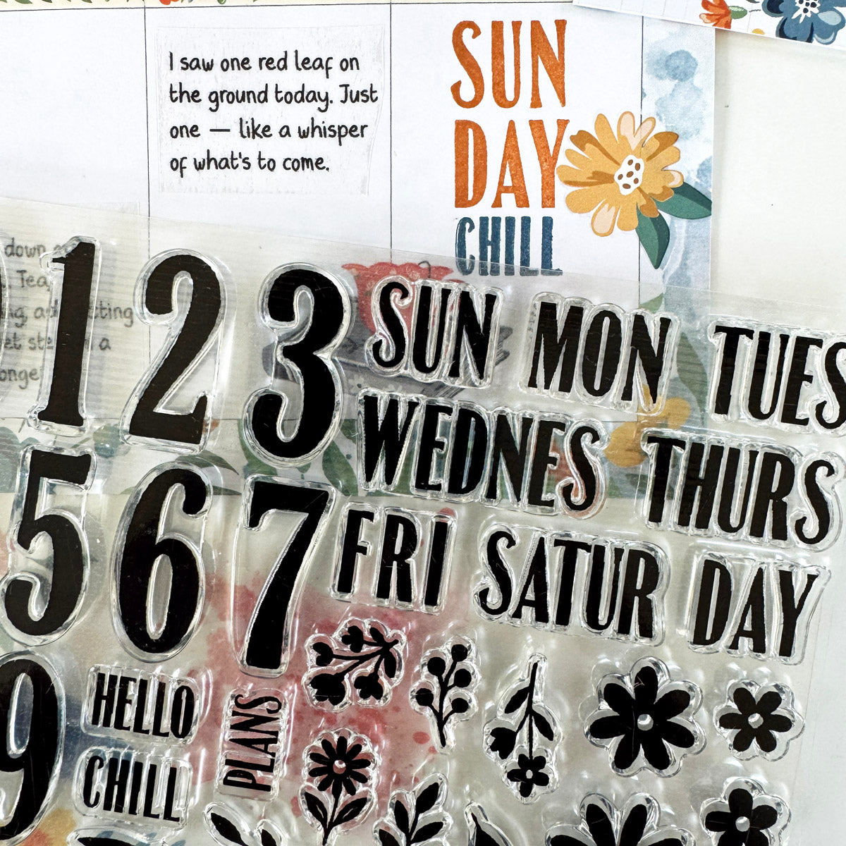 Chapters of September "Weekday/Numbers (Bumble Font)" Stamp Set - September 2025