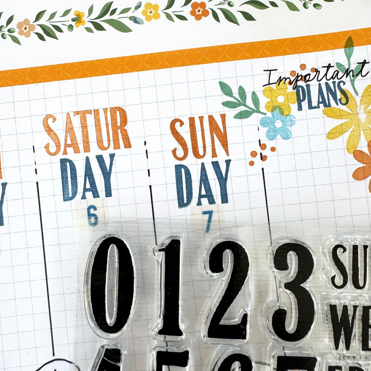 Chapters of September "Weekday/Numbers (Bumble Font)" Stamp Set - September 2025