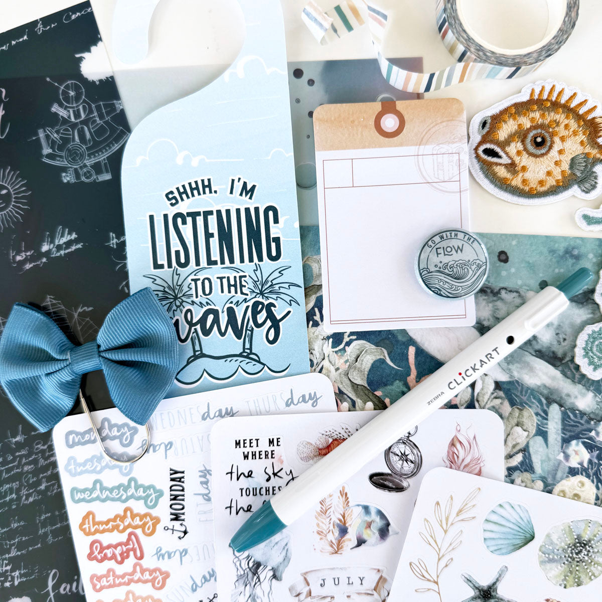 Into The Blue Stationery Kit July 2024