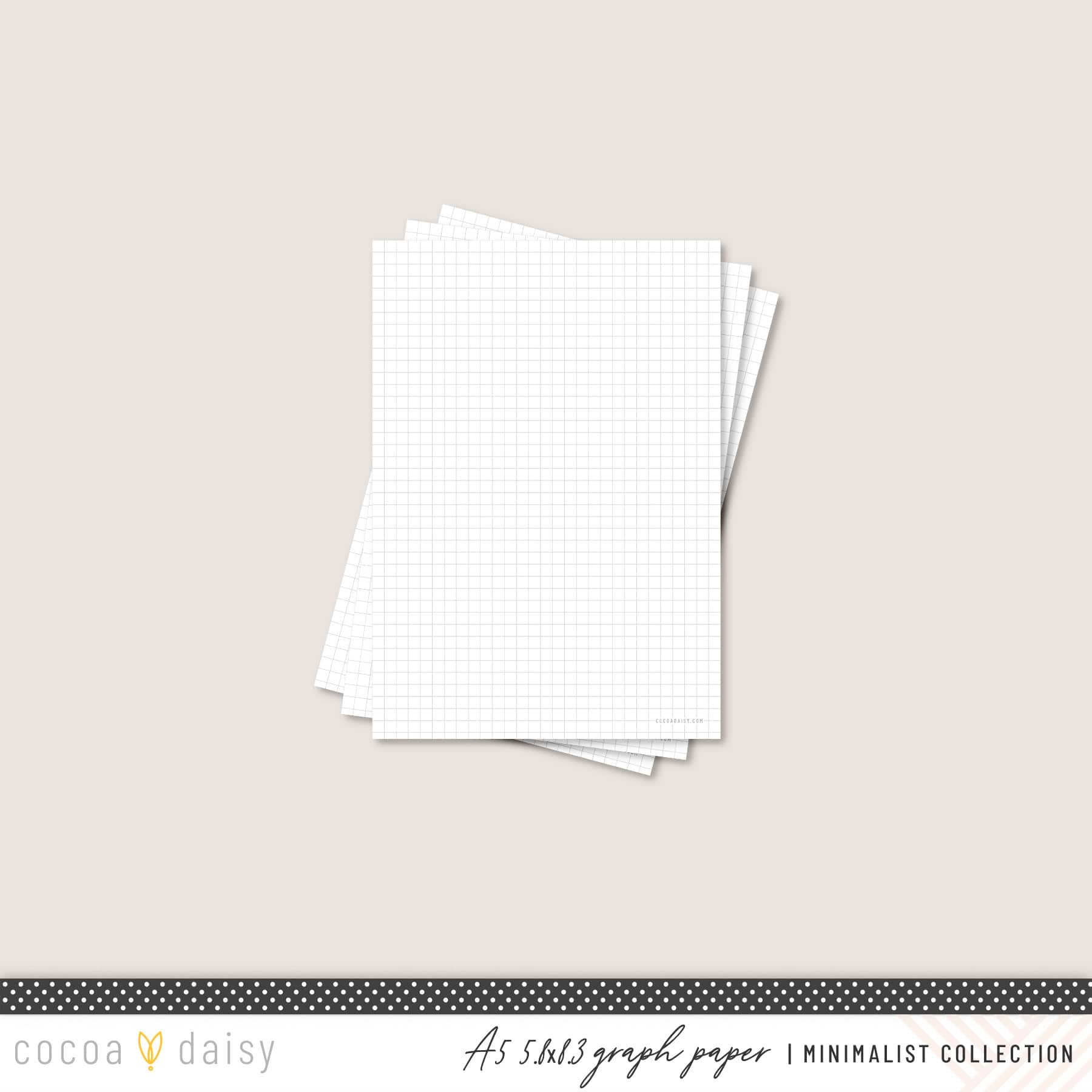 A5 Double Sided Graph Paper