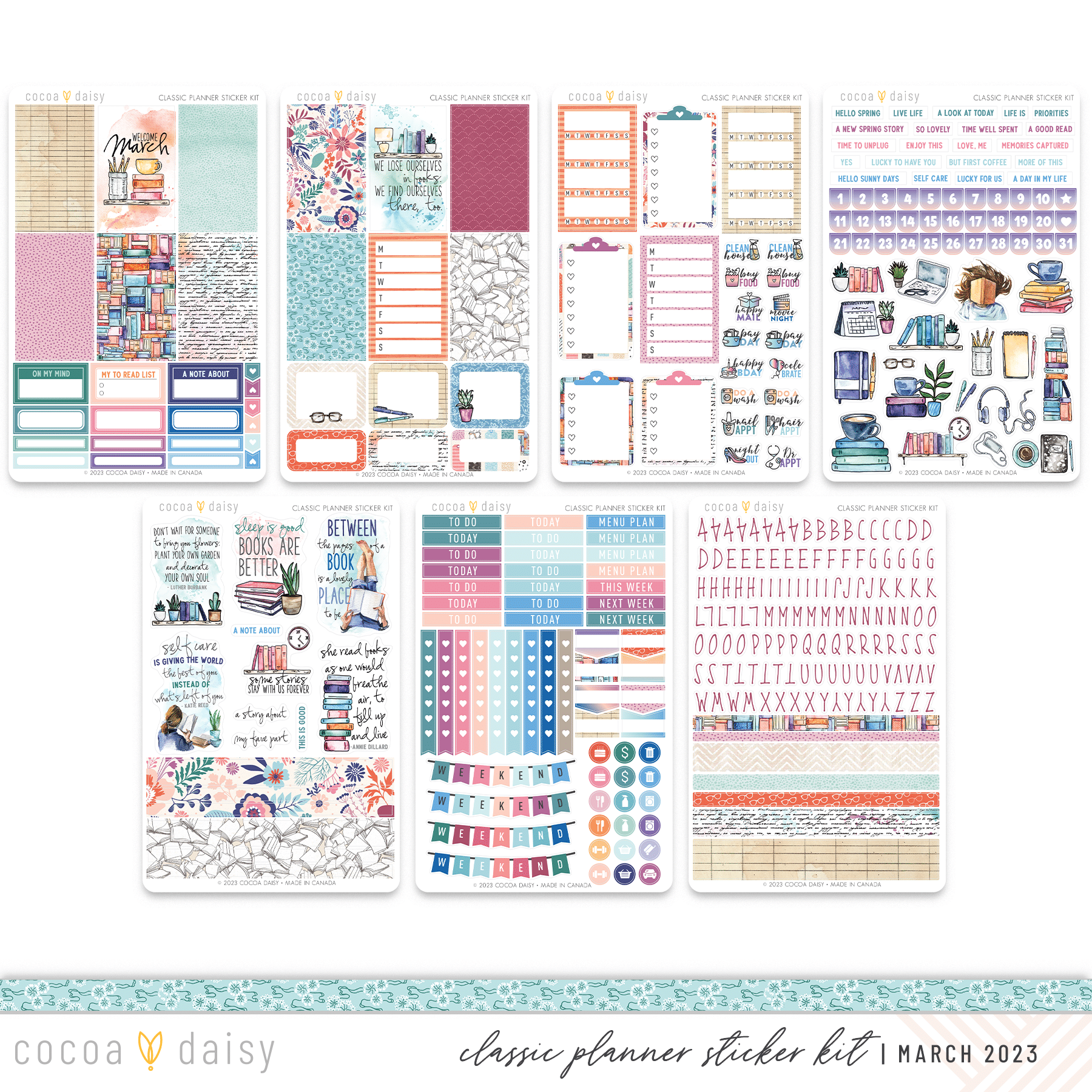 Bookish Daily Planner Stickers