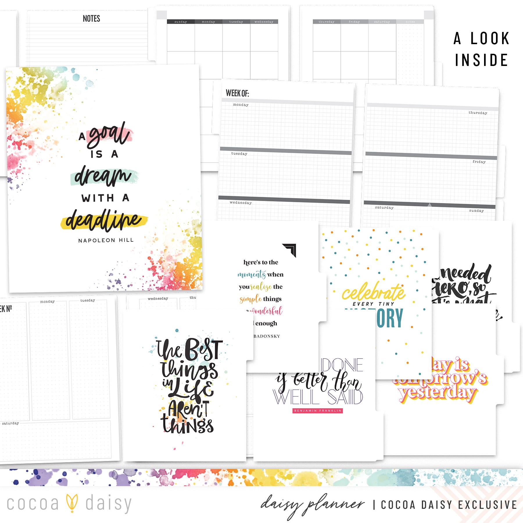 Daisy Planner Undated 1ST Edition UNBOUND Cocoa Daisy