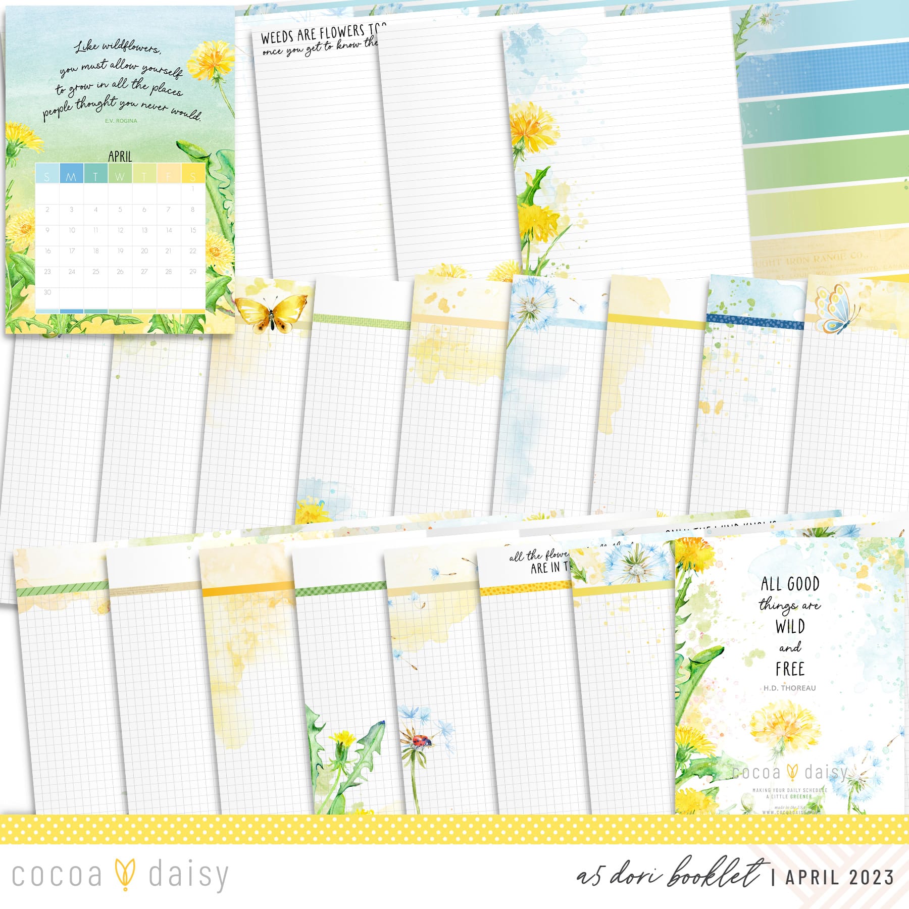 Meal Planning A5 Ring Agenda Inserts by Erin Condren | 2023