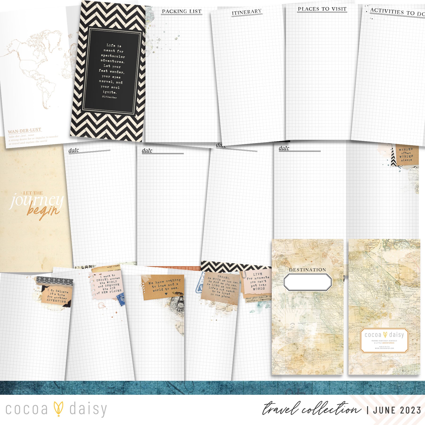 Travel Kit Journaling Notebook – Cocoa Daisy