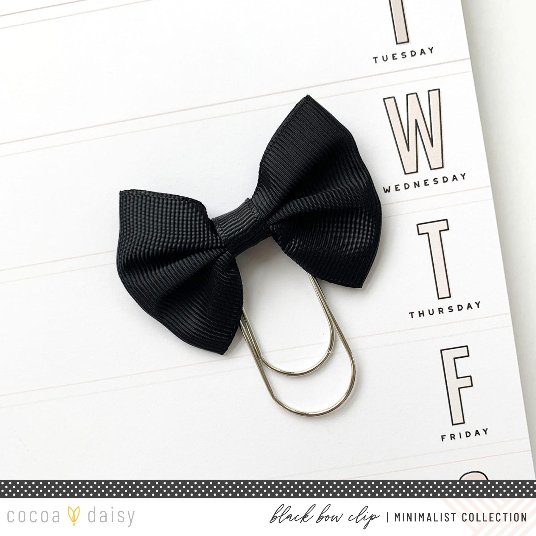 The Minimalist Collection Black Bow Clip