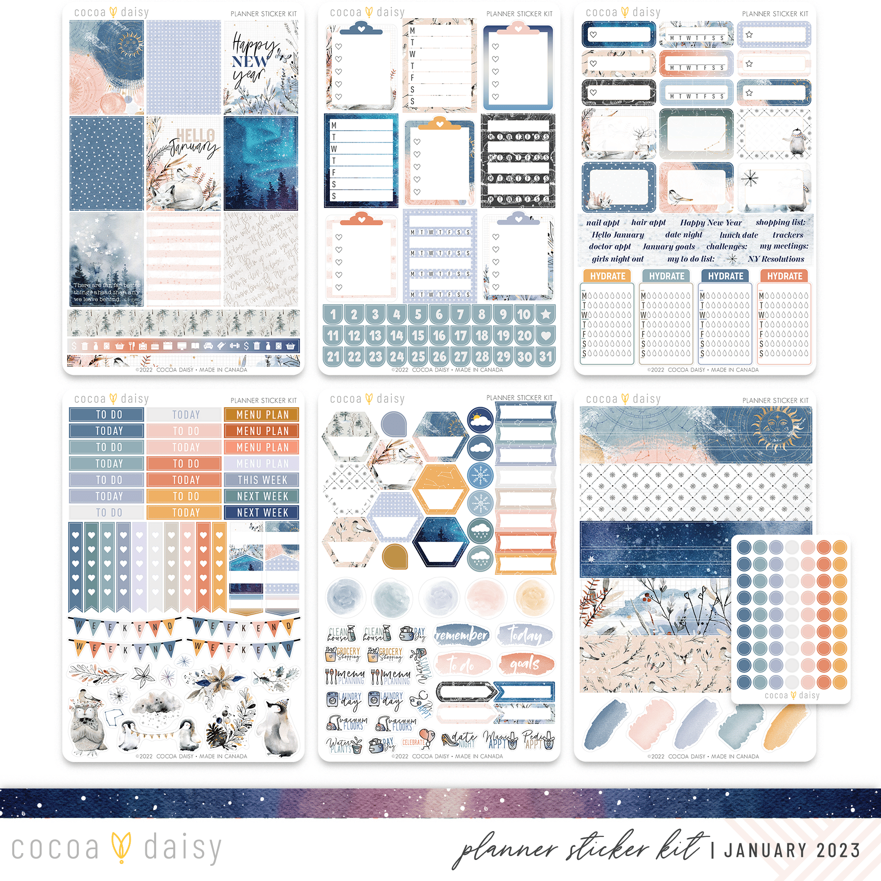 Nordic Skies Planner Sticker Kit January 2023 – Cocoa Daisy nordic-skies-planner-sticker-kit-january-2023-cocoa-daisy