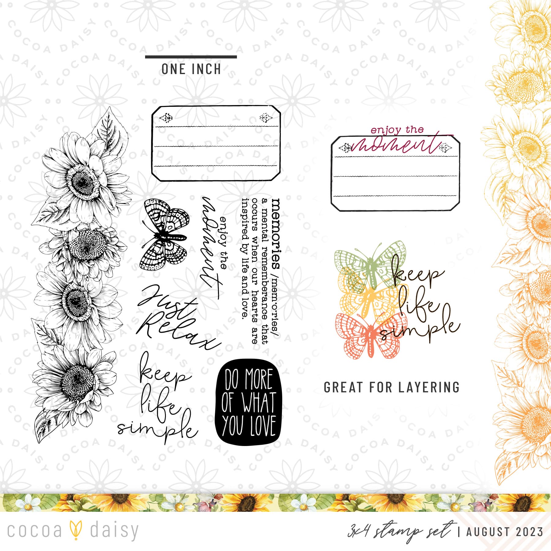 Quiet Meadow Stamps from Memory Keeping Kits August 2023