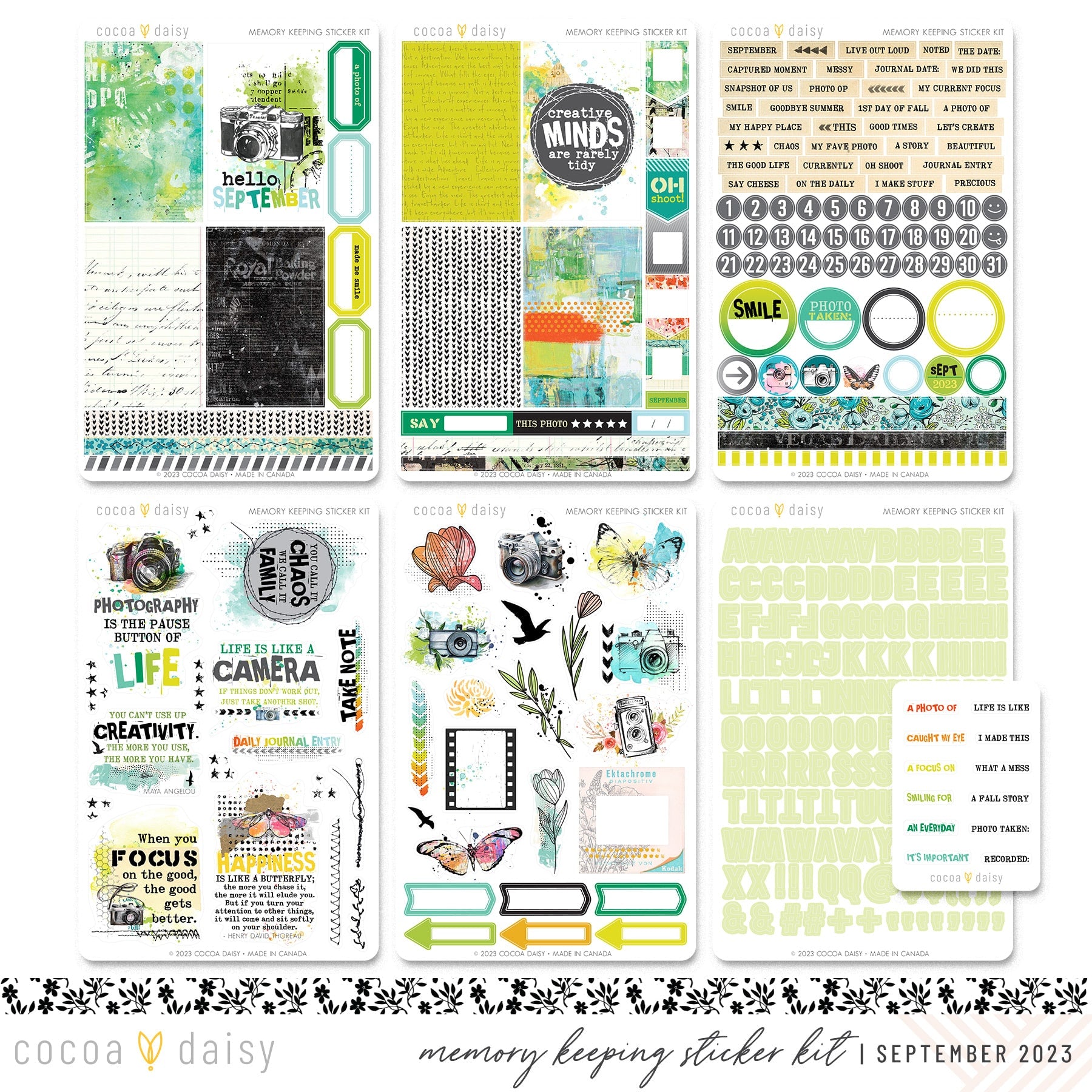 Daily Journal Memory Keeping Sticker Kit September 2023 – Cocoa Daisy