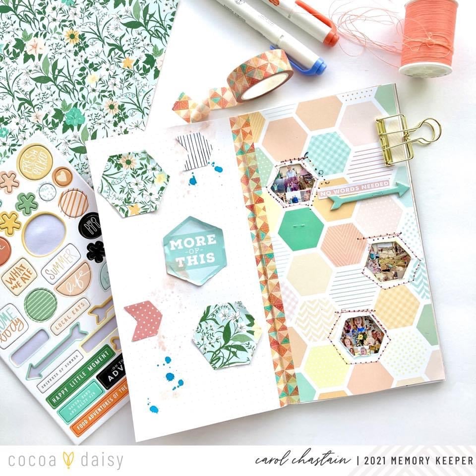 Embellishing with Hexagons and the Peach Ridge Collection