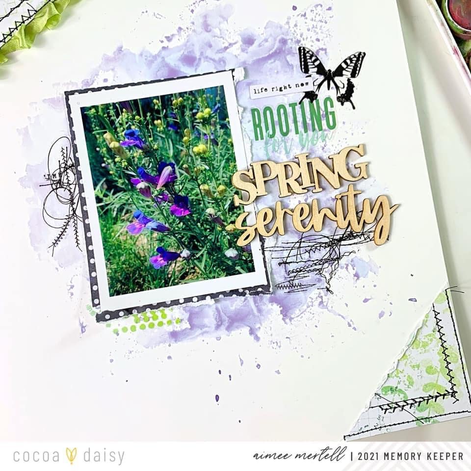 Fun with Die Cuts and Rub-Ons from the Tranquility Collection
