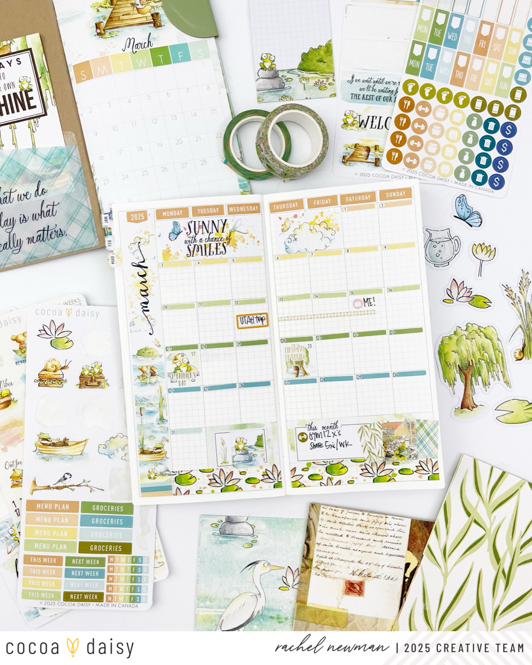 Small Planner Setup with Willows Stickers Kits