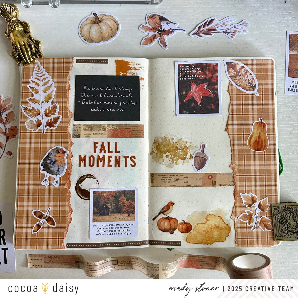 Scrapbooking with the October Glow Creative Kit