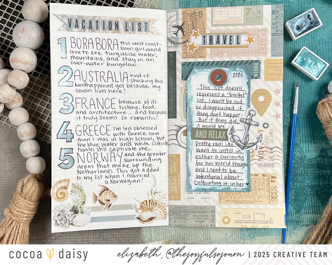 Journaling Ideas with the Where the Sea Dreams Creative Kit!
