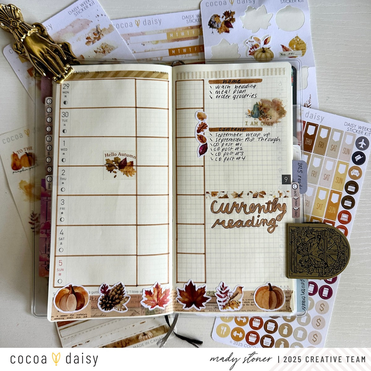 Planning with the October Glow Daisy Weeks Sticker Kit