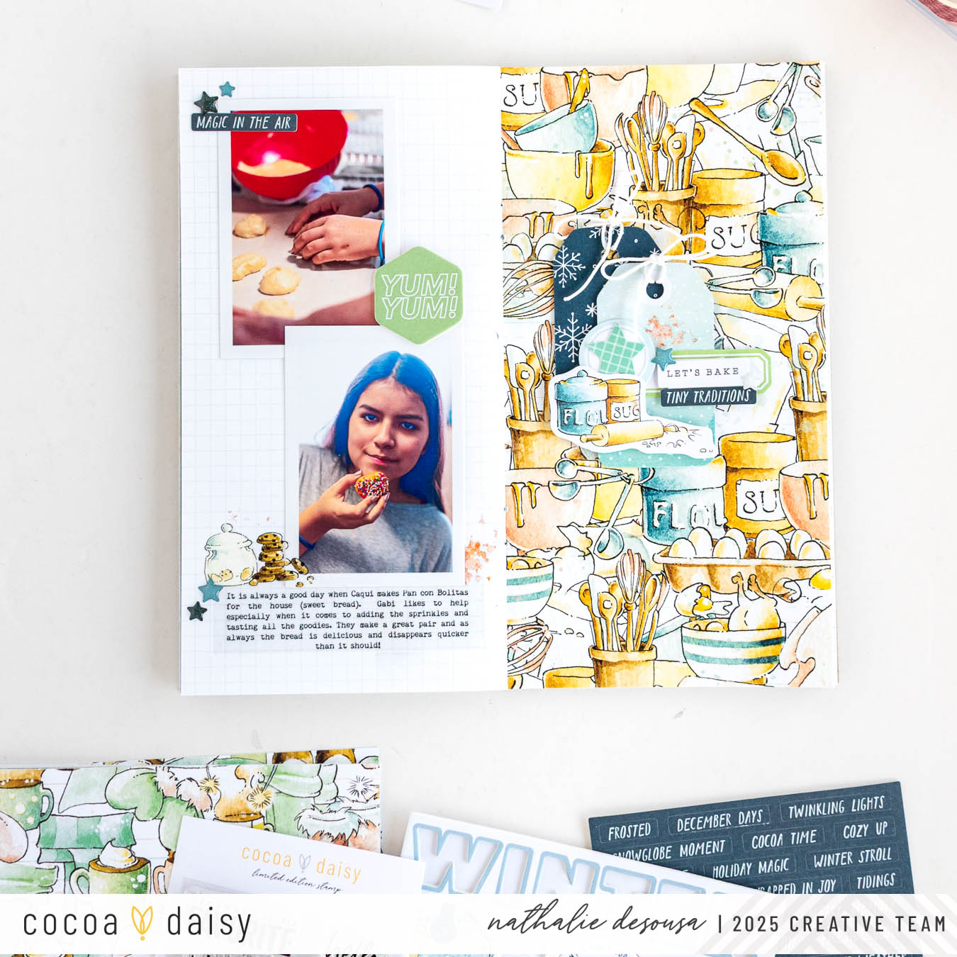 Simple Notebook Scrapbooking with Snow Day Society