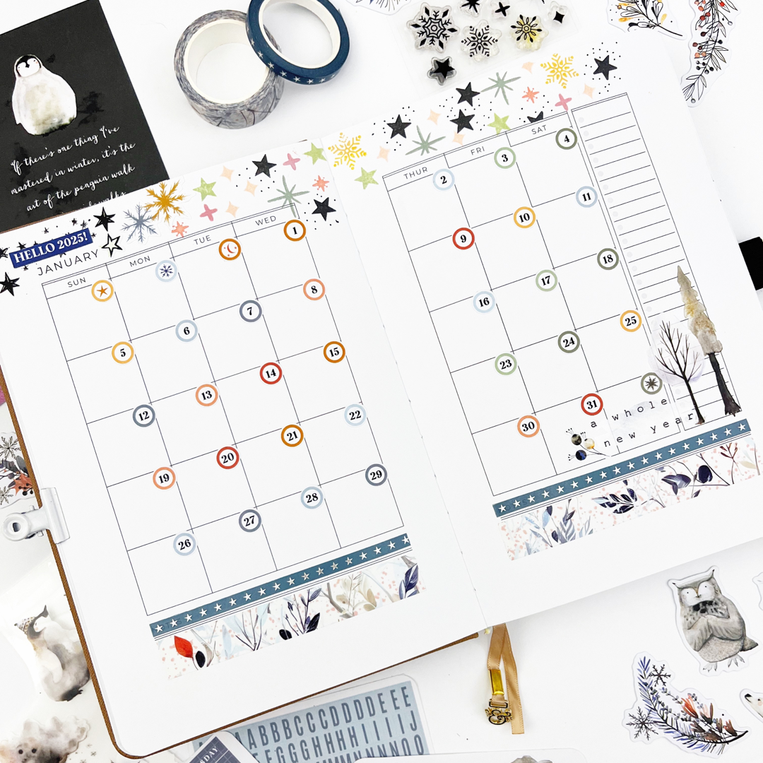 Monthly Calendar Setup with the Nordic Nights Creative Kit