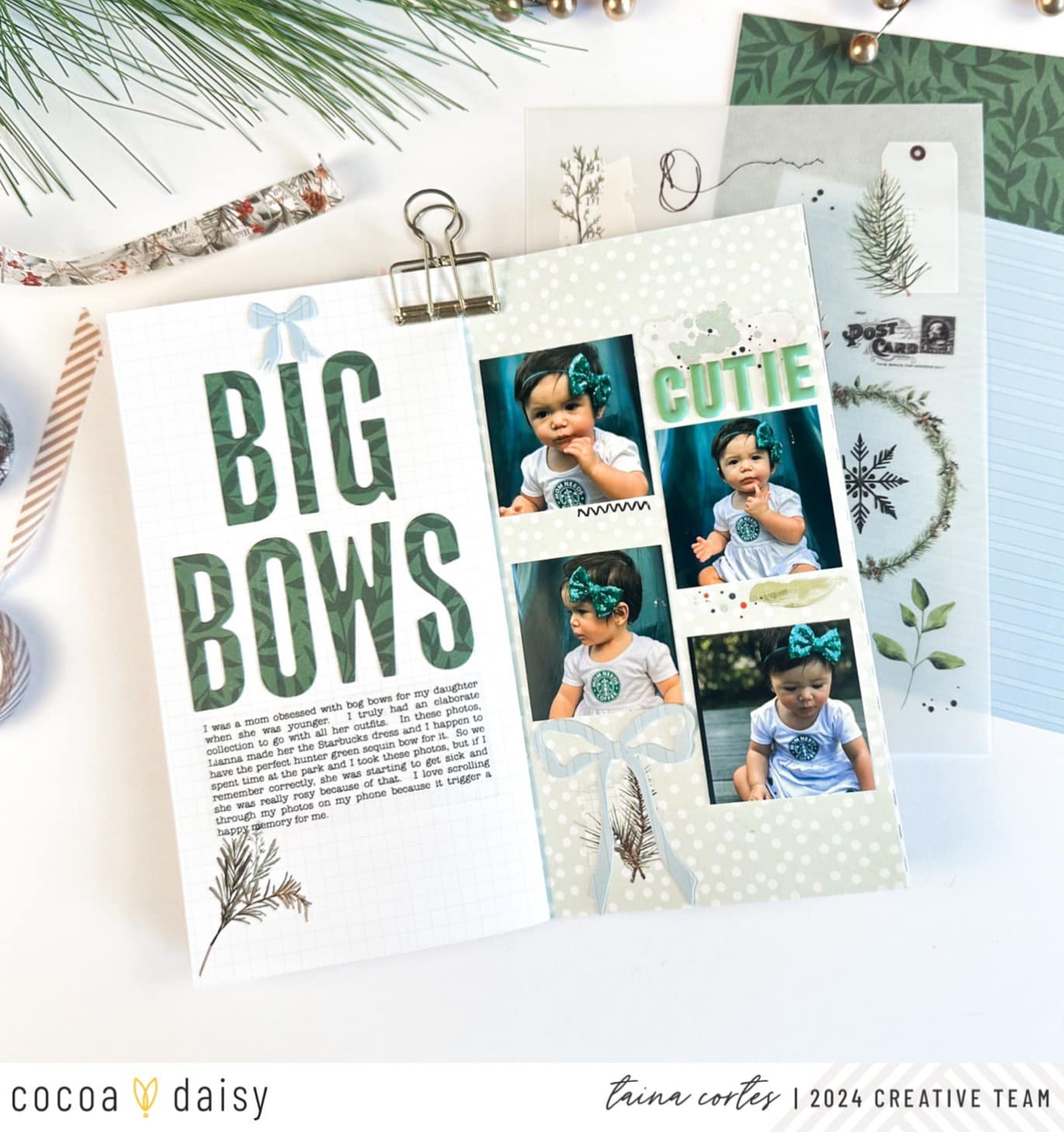 Simple Scrapbooking with the Cedar and Snow Collection