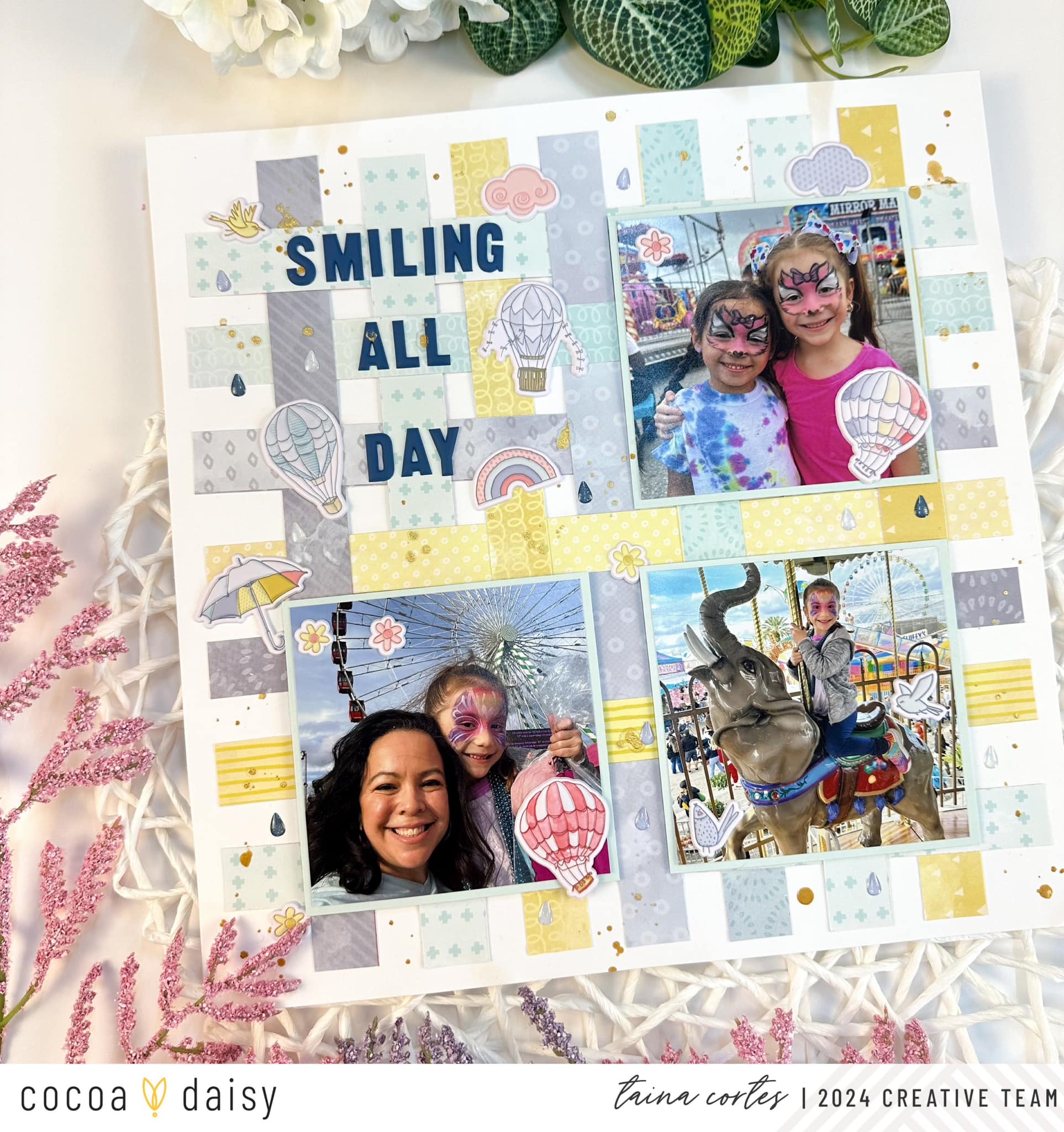 Scrapbooking with Take Flight Collection