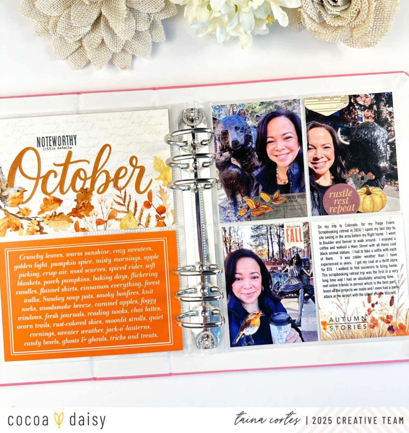 Pocket Page Scrapbooking with October Glow Kits