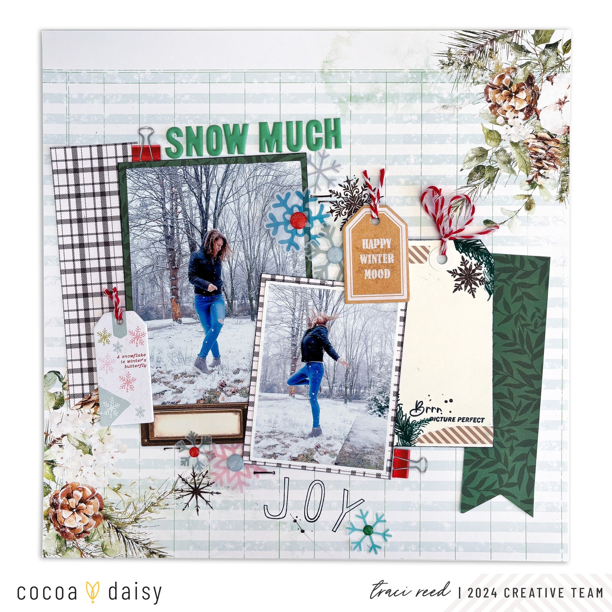 Winter Documenting with Cedar and Snow Scrapbooking Kit