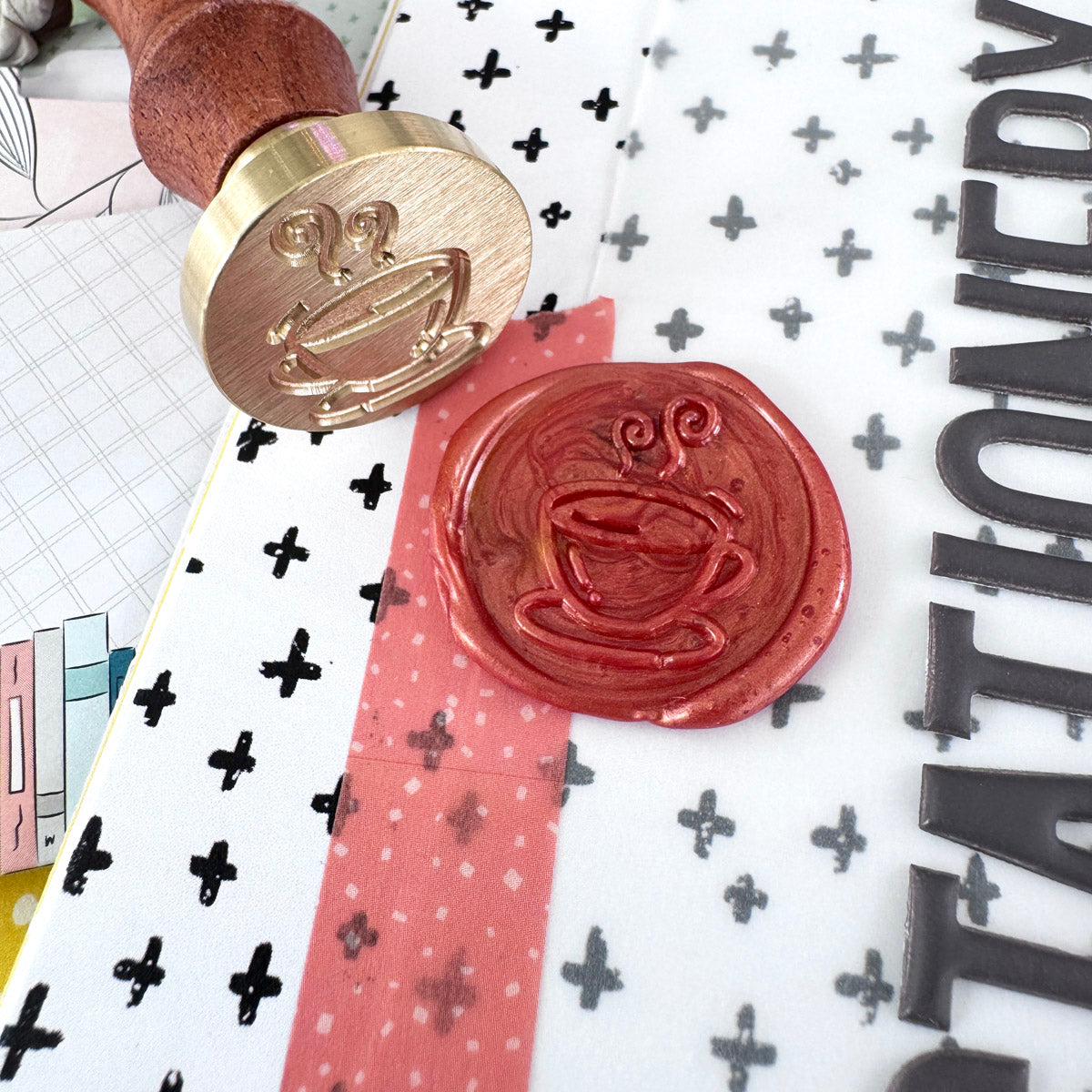 *Coffee Cup Stamp Seal