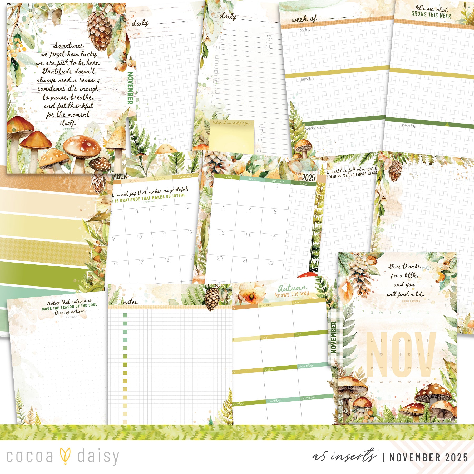 Insert or Notebook Only Subscription - Choose your size - 1 month