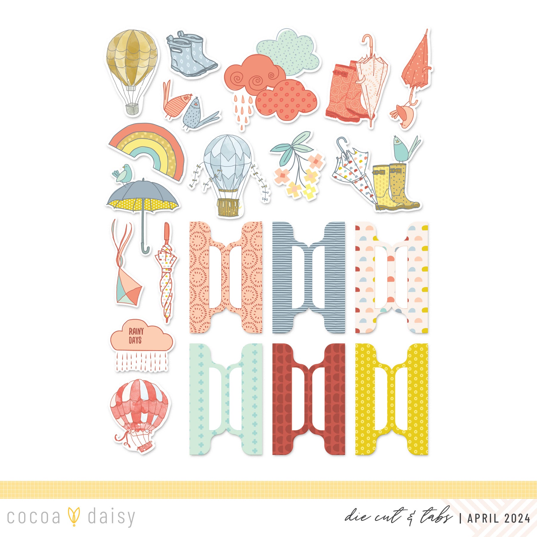 Take Flight Planner Kit Die Cuts & Tabs - April 2024