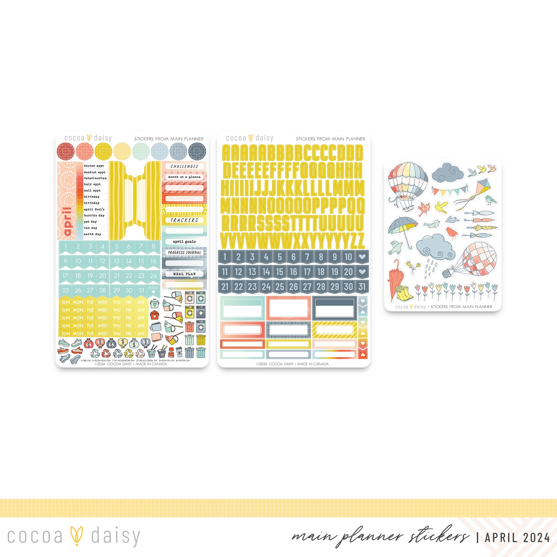 Take Flight Stickers From The Main Planner Kit - April 2024