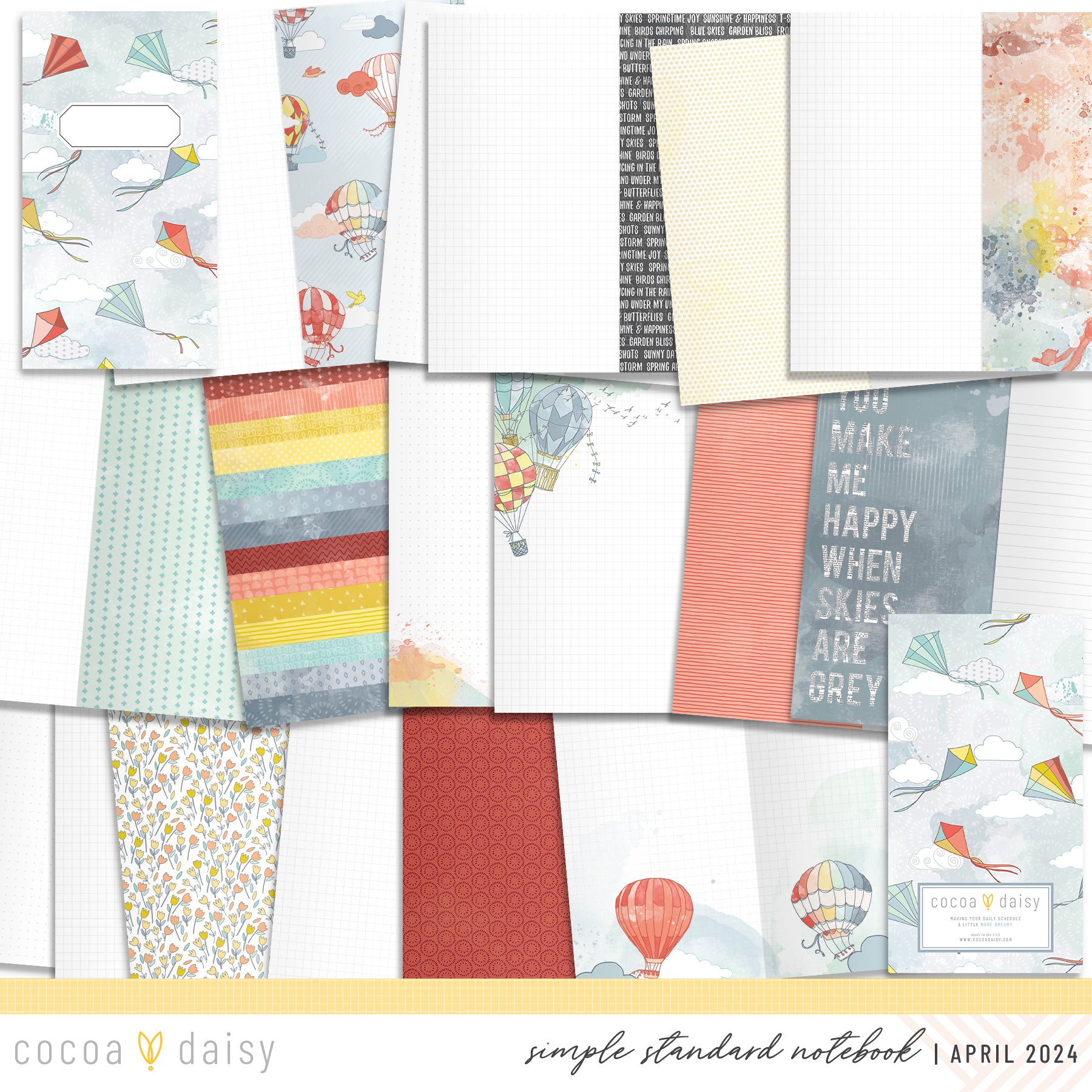 Note Book April Take Flight SimpleDaisy Notebook April 2024 – Cocoa Daisy