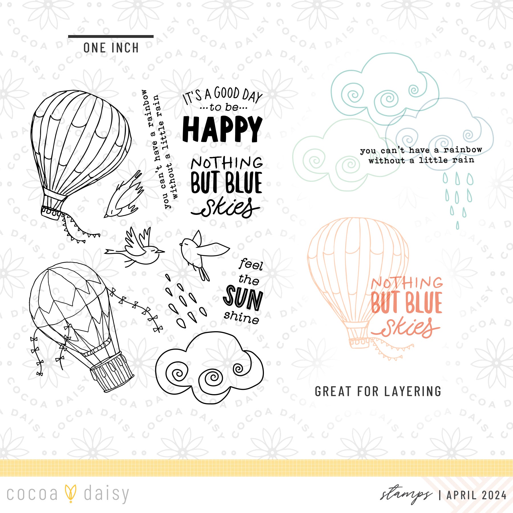 Take Flight "Nothing But Blue Skies" Stamp from the Modern Memory Keeping Kit - April 2024