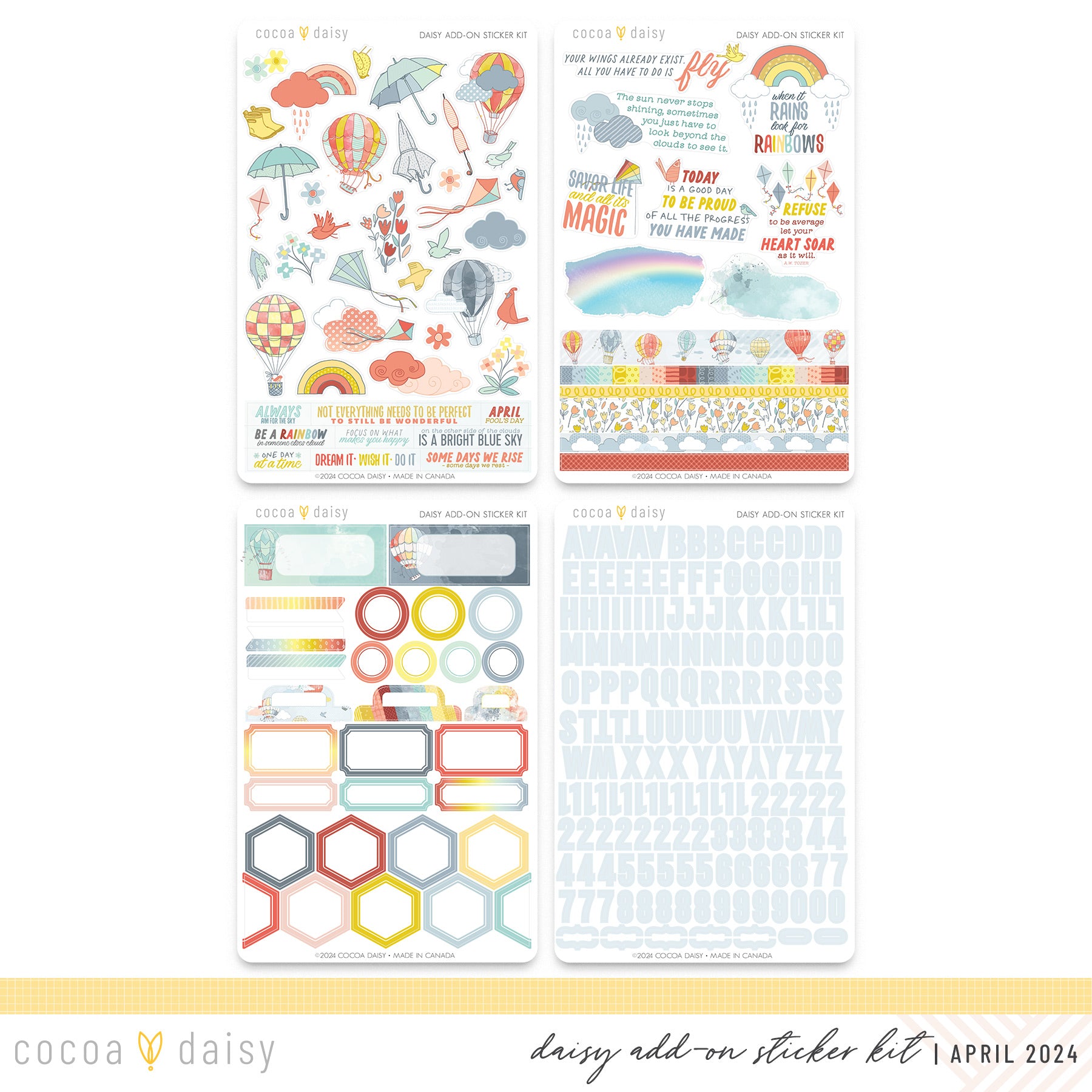 Add On Sticker Take Flight Daisy Add On Sticker Kit April 2024 – Cocoa Daisy