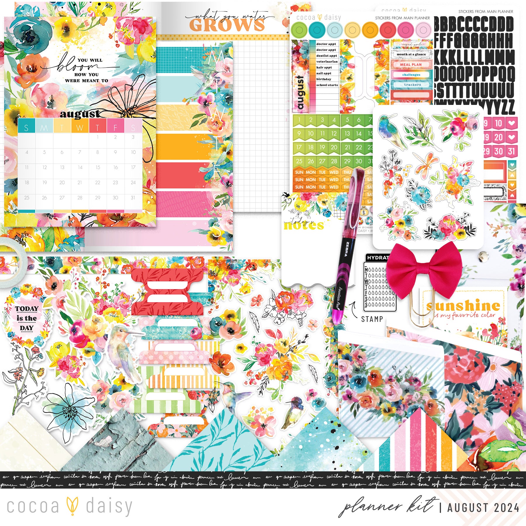 Sun-drenched Planner Kit - Choose your insert or notebook August 2024