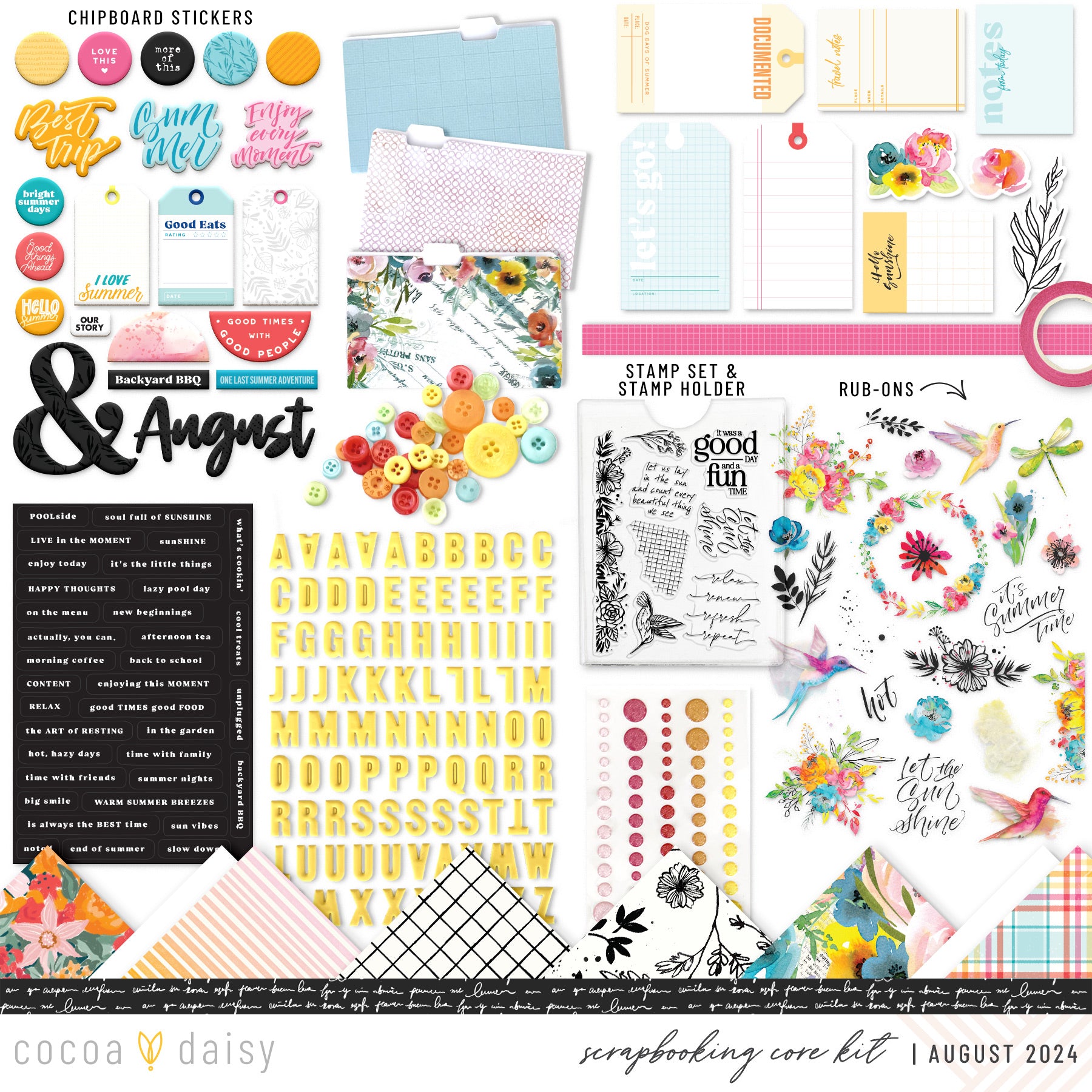 Sun-drenched Scrapbooking Kit - No Add Ons - August 2024