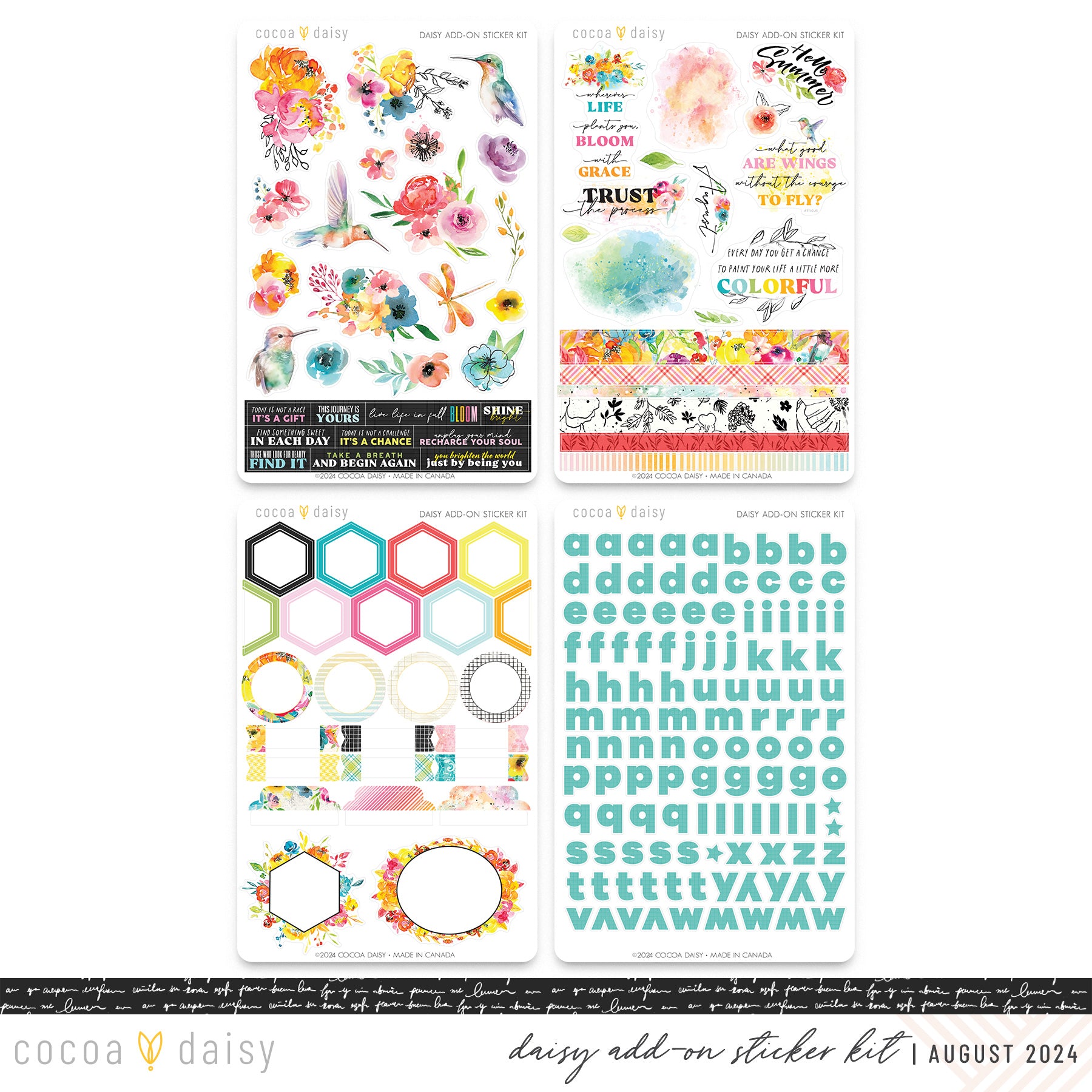 Add On Sticker Sun-drenched Daisy Add On Sticker Kit August 2024 – Cocoa Daisy